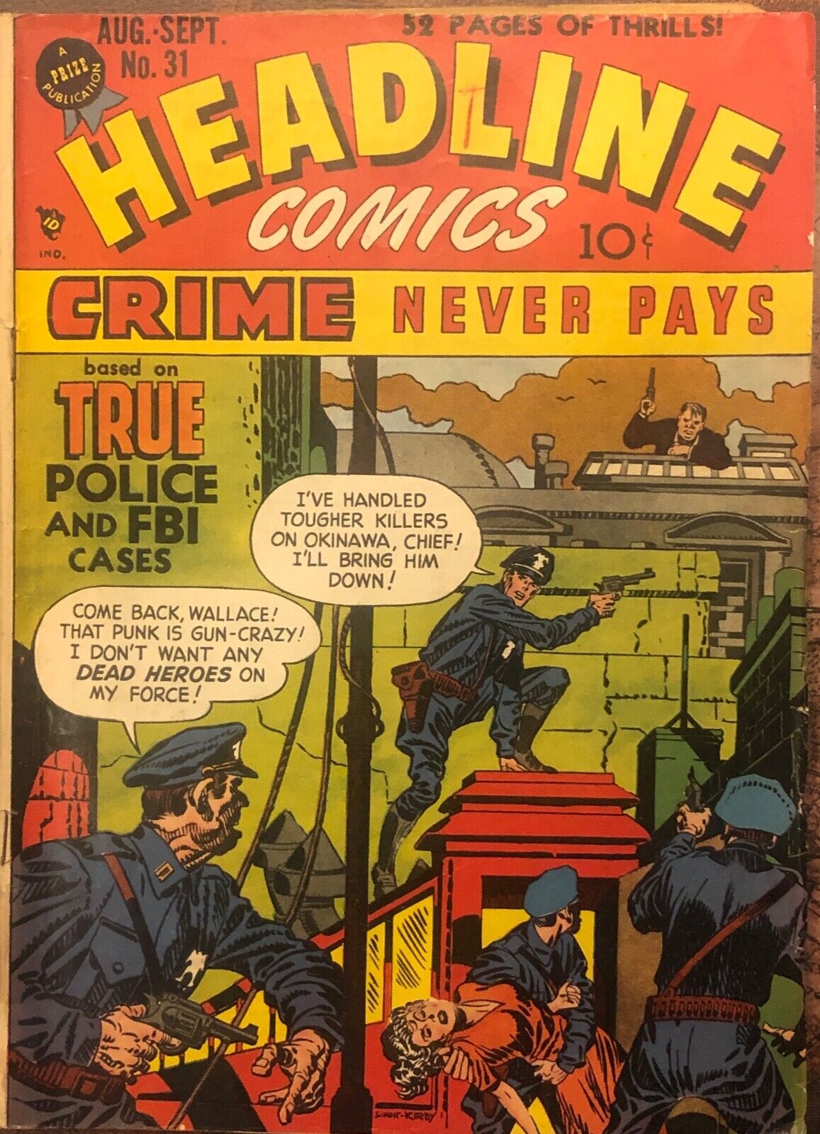1948--Headline Comics Police FBI Pocket Gang CRIME NEVER PAYS  Rare