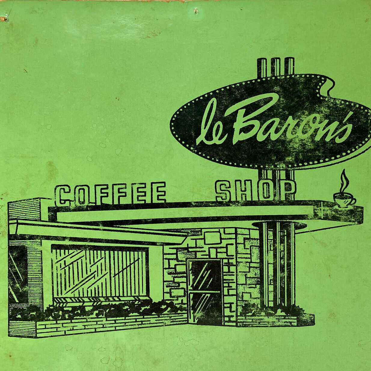 1930s Le Barons Coffee Shop Café Restaurant Menu South Yellowstone Idaho Falls