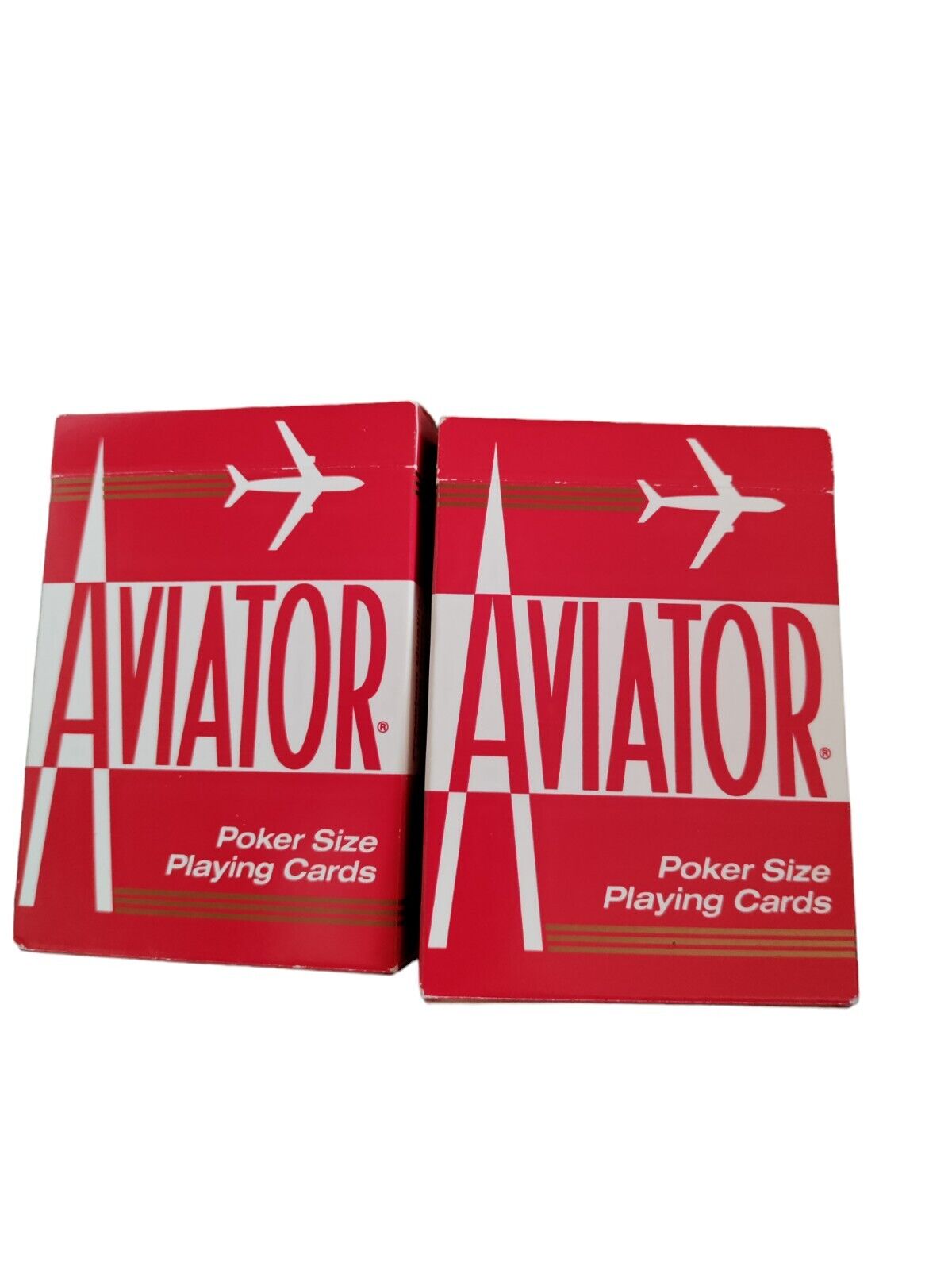 Vintage Aviator Playing Cards #914 Lot Of 2 Red