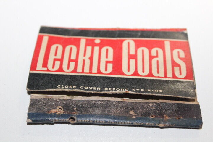  Vintage Leckie Coals Matchbook Cover Advertising with Map 