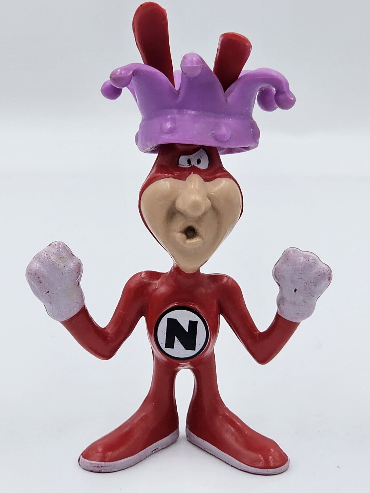 Dominoes Pizza AVOID THE NOID Mascot  1987 Purple Jester Hat VINTAGE 3\