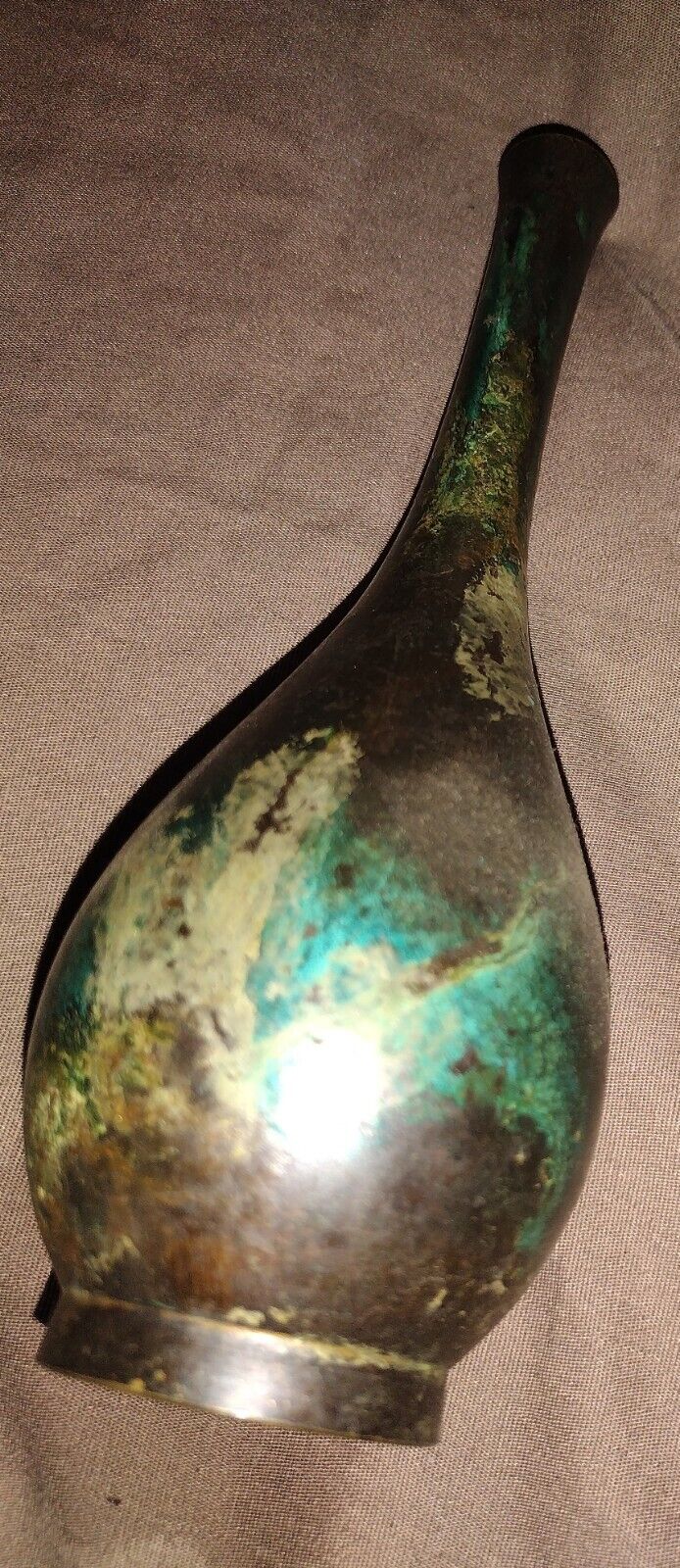 vintage japanese bronze bud vase