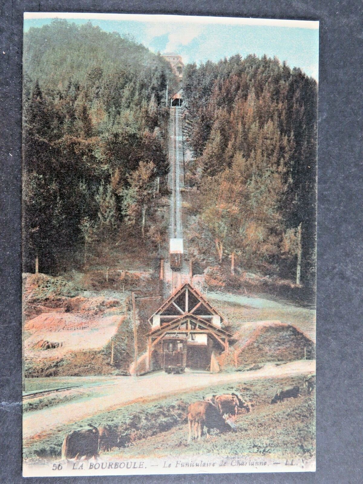 Antique Postcard La Bourboule Le Funiculaire de Charlanne Trolley Railroad A7213