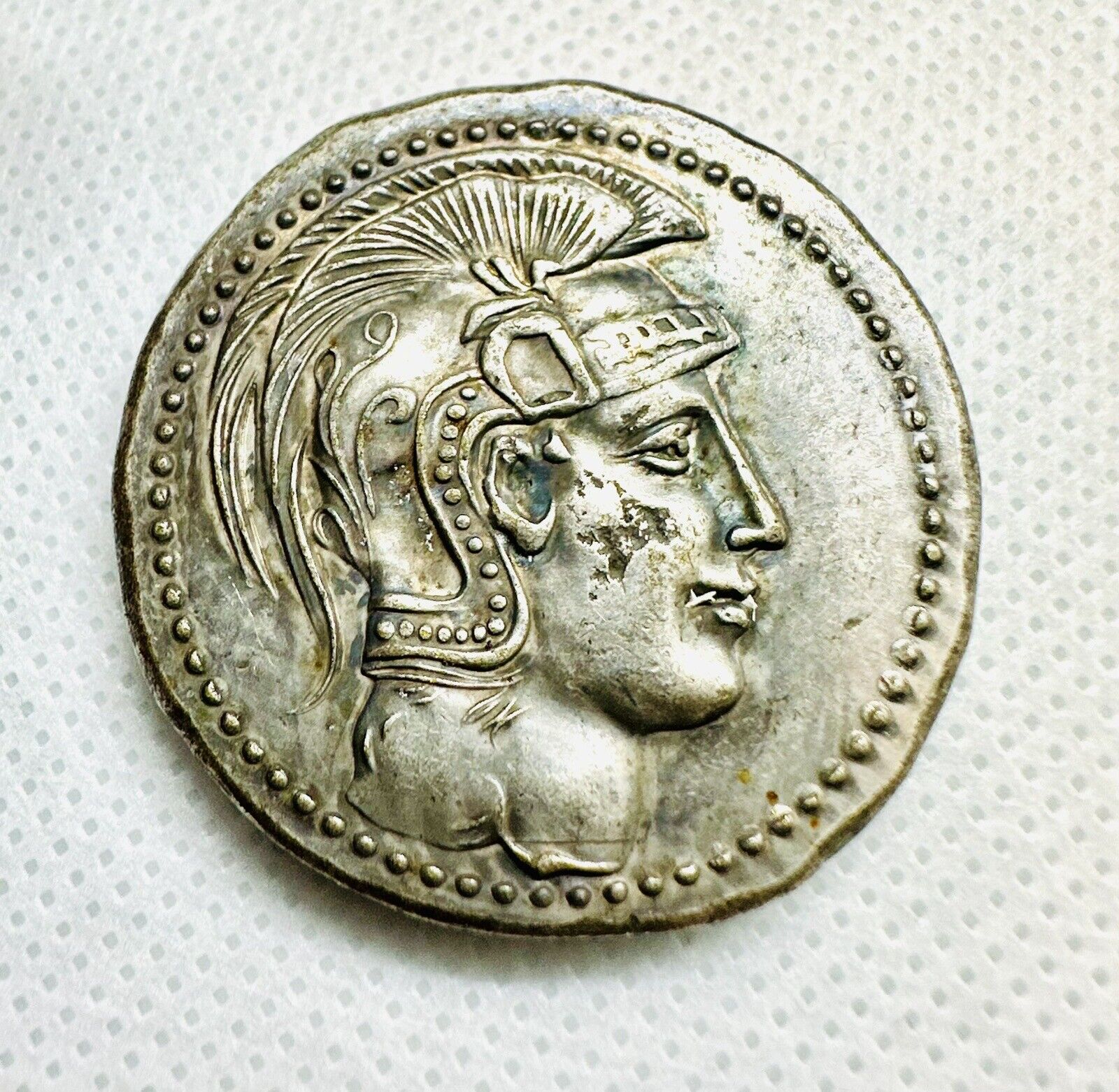 Wonderful Rare Beautiful Ancient Greek Empire Silver coin Unique Big Coin 16 gm