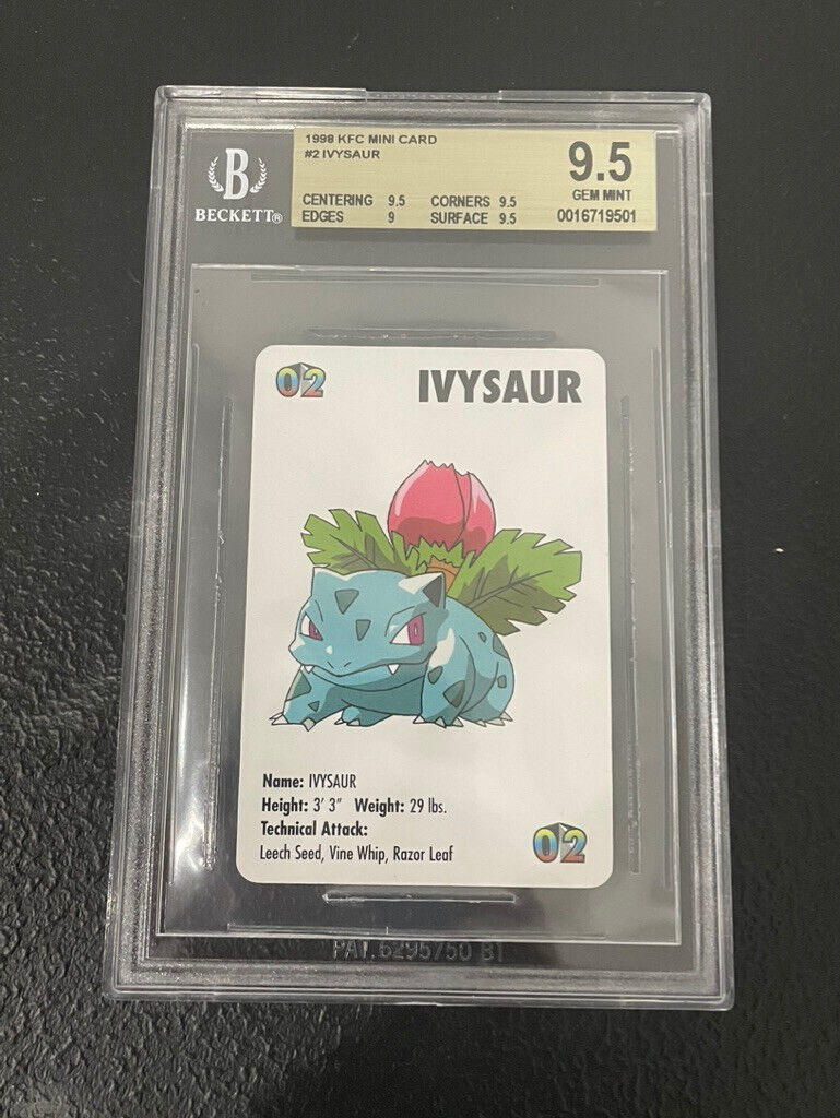 1998 KFC Pokemon Card Game Ivysaur #02 BGS 9.5 GRADED GEM MINT