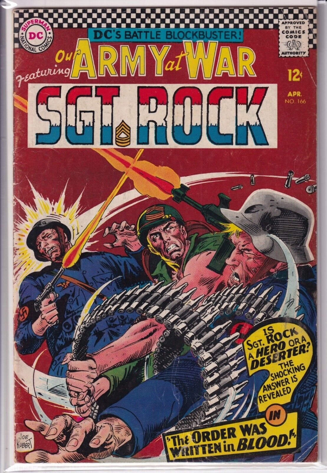 37115: DC Comics OUR ARMY AT WAR #166 VG Grade