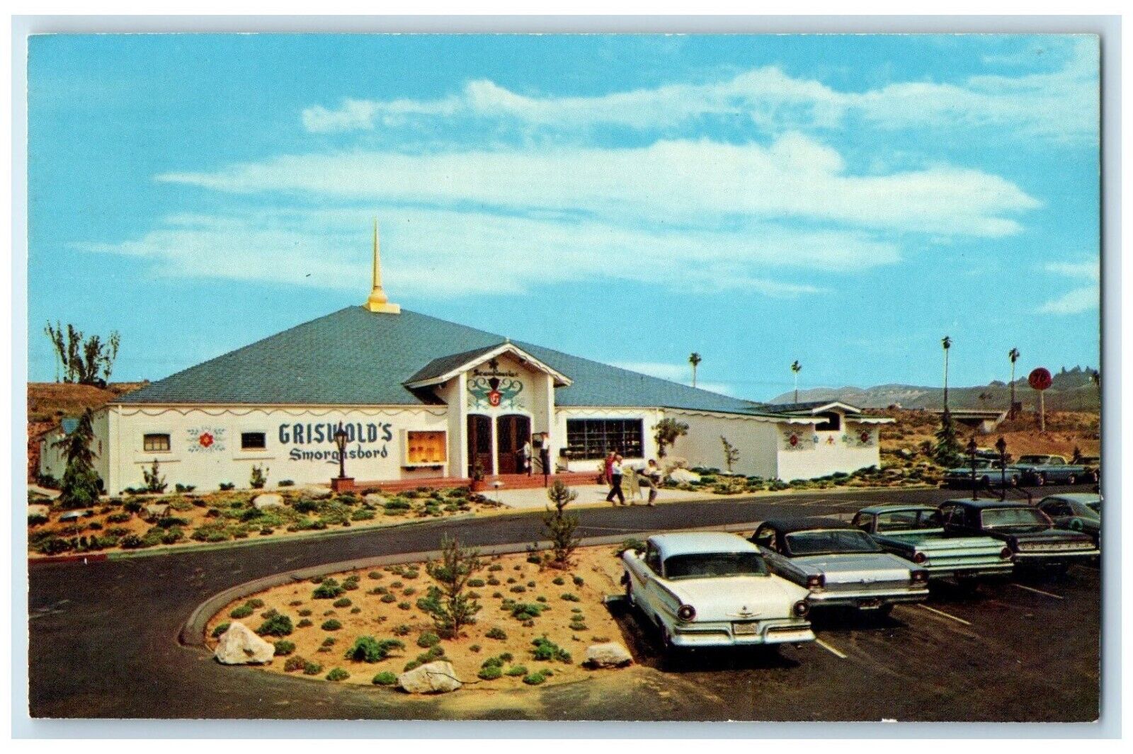 c1960\'s Griswold\'s Smorgasbord Cars Redlands California CA Vintage Postcard