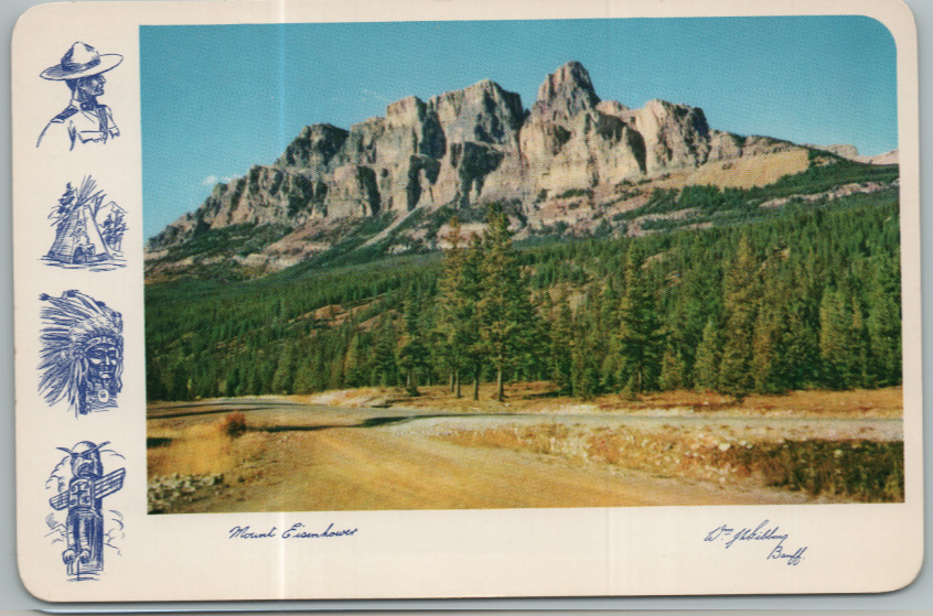 Vintage Postcard Mount Eisenhower Castle Mountain