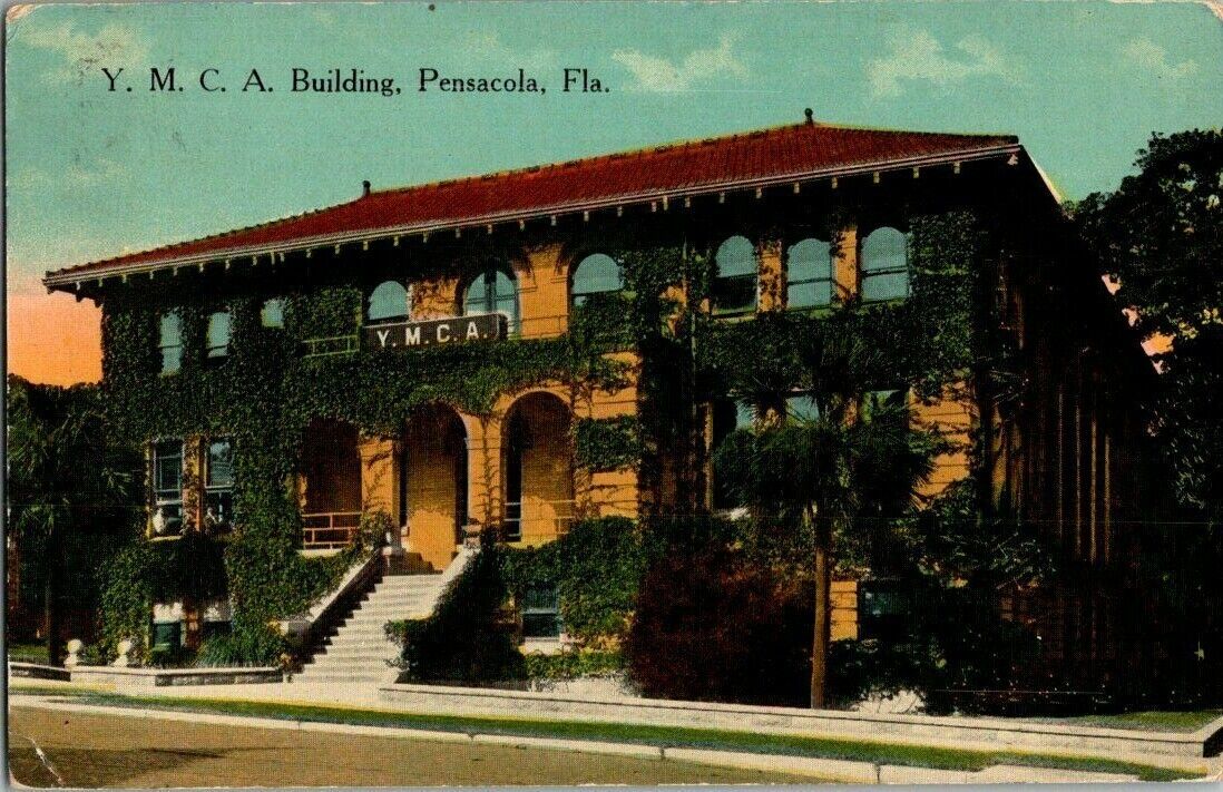 1910. YMCA BLDG. PENSACOLA, FL POSTCARD. CK24