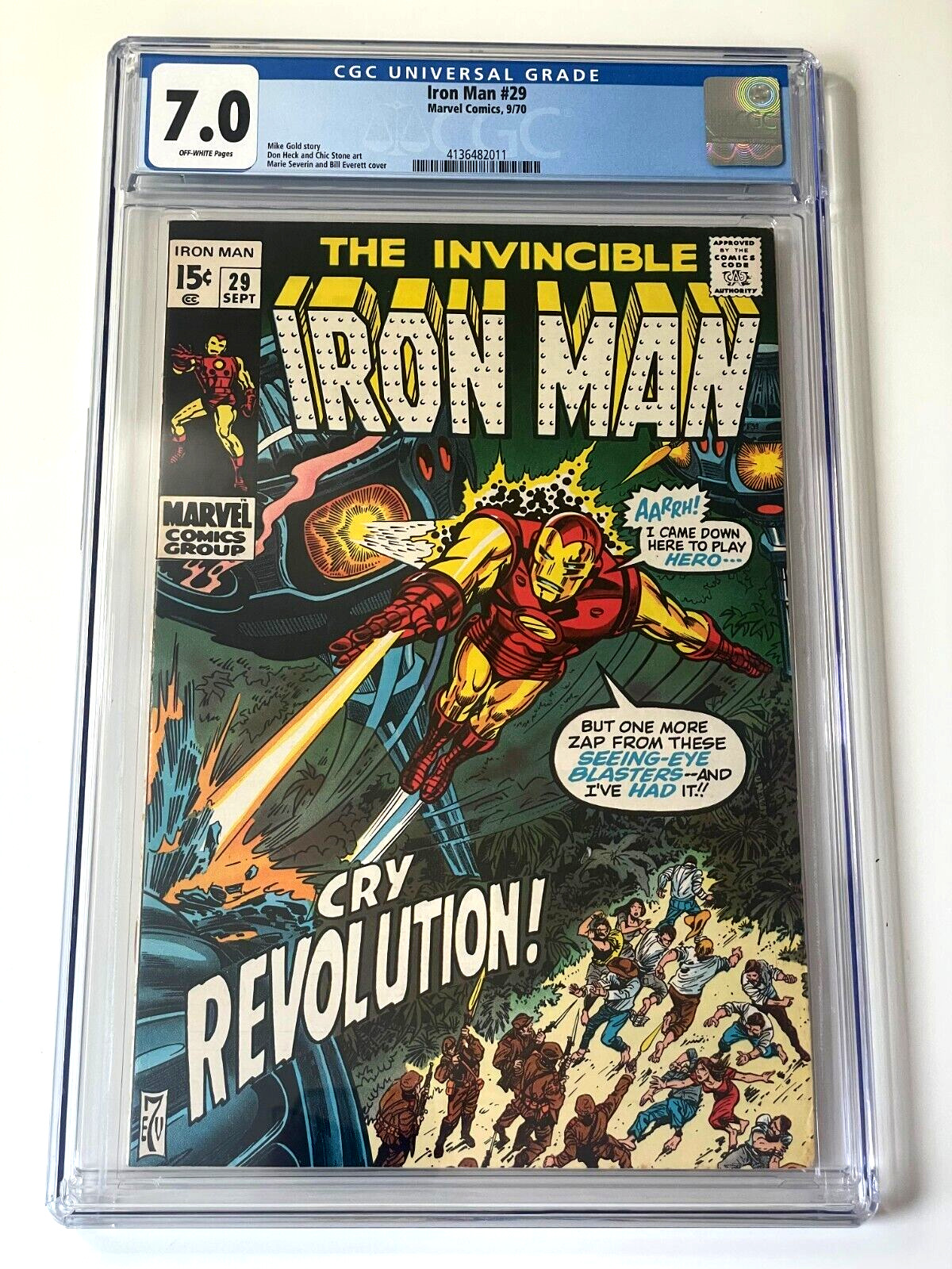 Iron Man #29 CGC 7.0 Marvel Comic Book 1970 Marie Severin Everett Silver Age