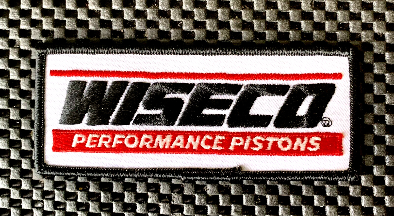 WISECO PERFORMANCE PISTONS EMBROIDERED SEW ON PATCH AUTOMOTIVE 4 3/4\