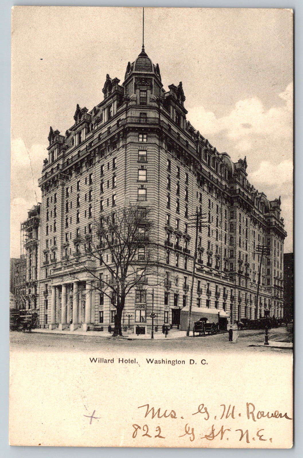 c1900s Willard Hotel Washington DC Antique Undivided Back Vintage Postcard