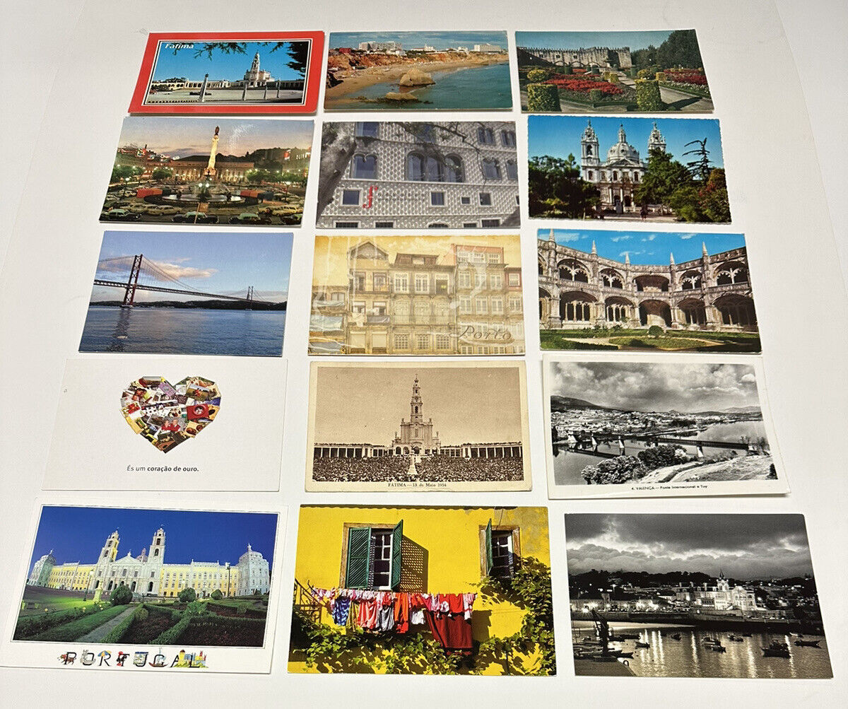 RARE Lot of 64 Postcard PORTUGAL VINTAGE ANTIQUE Travel Post Card 1960s- 1990s