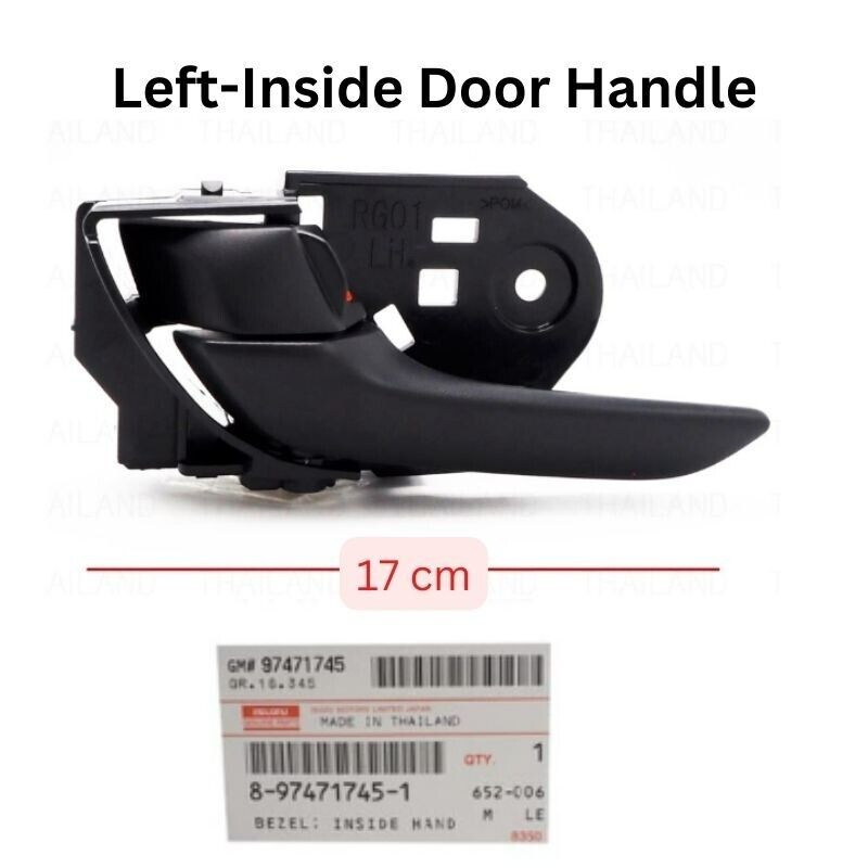 Right + Left Inside Car Door Handle for Isuzu D-Max 2 Doors Year 2020-2022 Inner