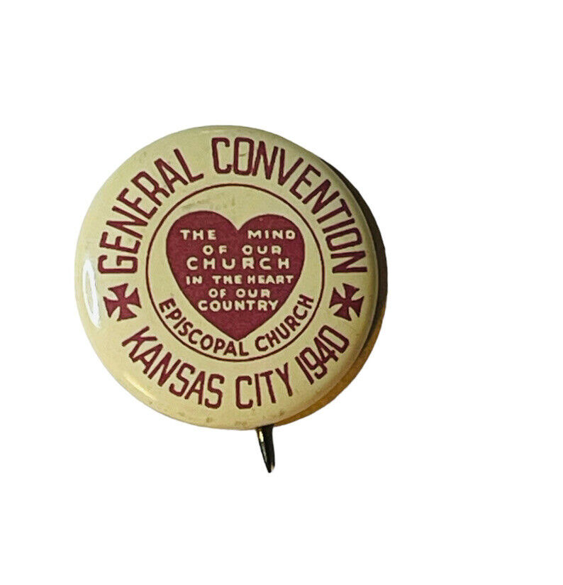 PROTESTANT EPISCOPAL CHURCH PINBACK 1940 KANSAS CITY GENERAL CONVENTION PIN