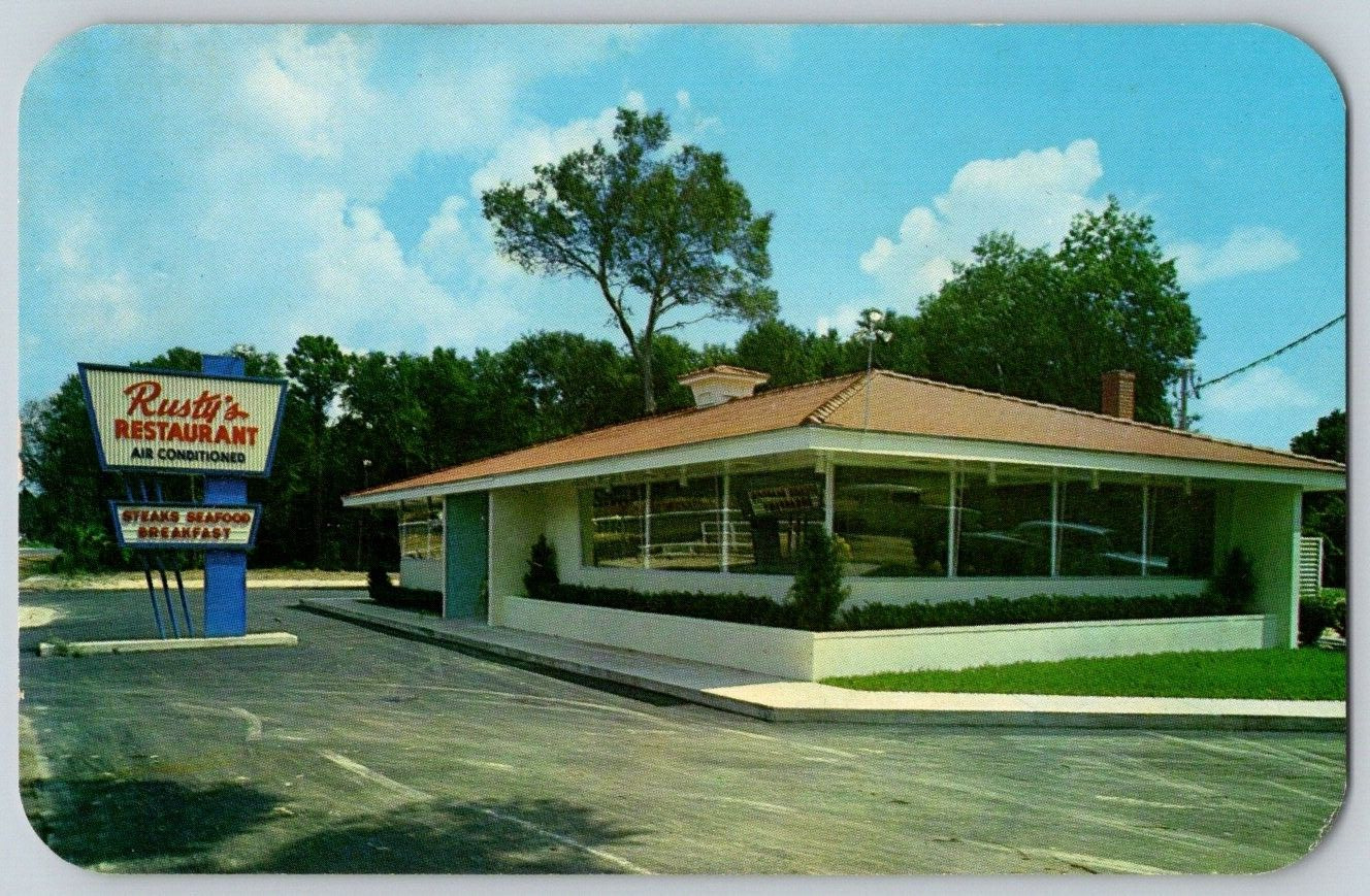 Vintage Postcard~ Rusty's Restaurant~ St. Augustine, Florida