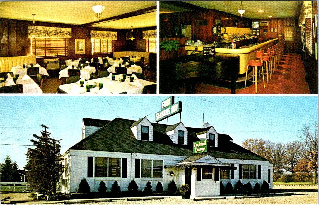 Four Seasons Inn Restaurant on DIXIE HIGHWAY, Michigan Advertising Postcard
