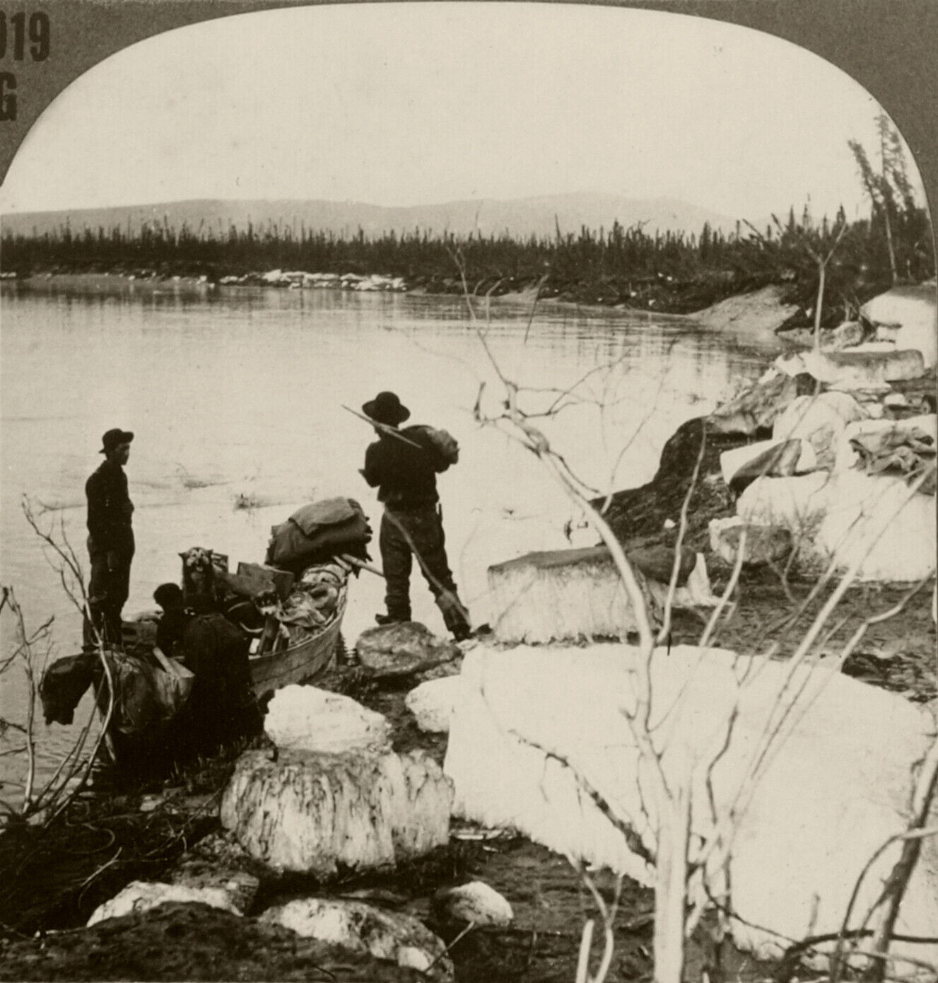 Keystone Stereoview the Ice Breaking Up, Alaska From Geography Set 1920\'s #1019