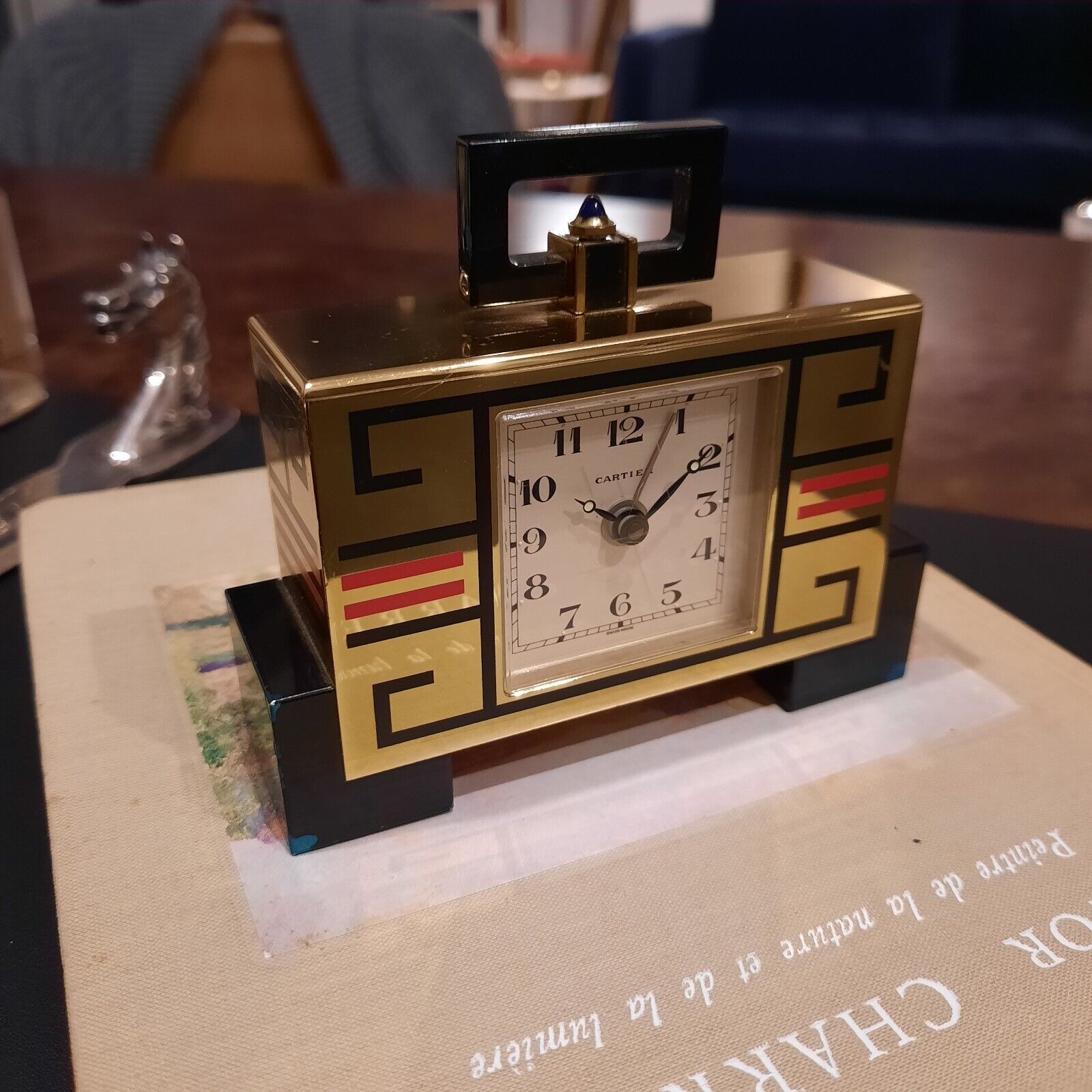Rare Cartier Art Deco Cubist Clock