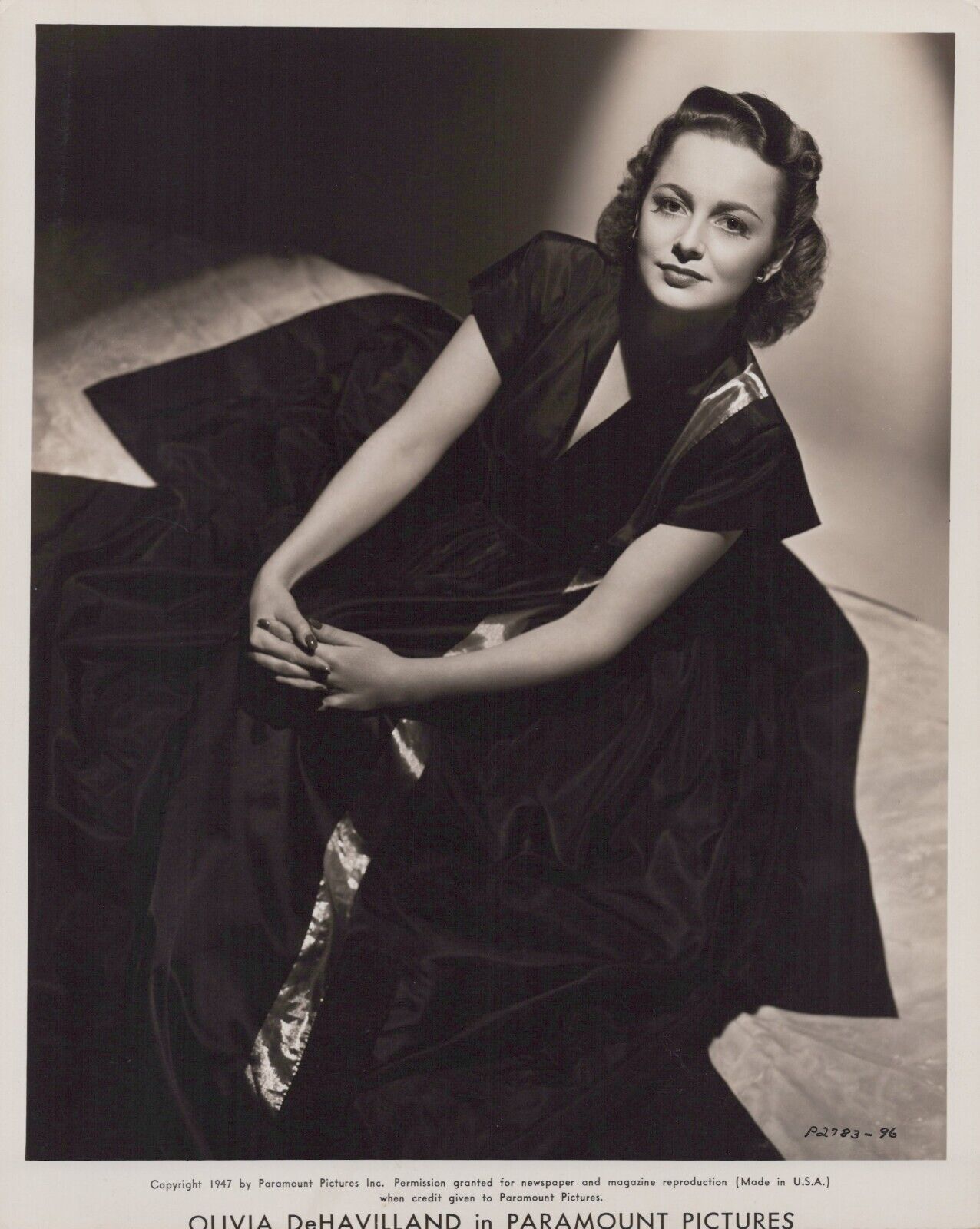 HOLLYWOOD BEAUTY OLIVIA DE HAVILLAND PARAMOUNT PORTRAIT 1940s ORIG Photo C33