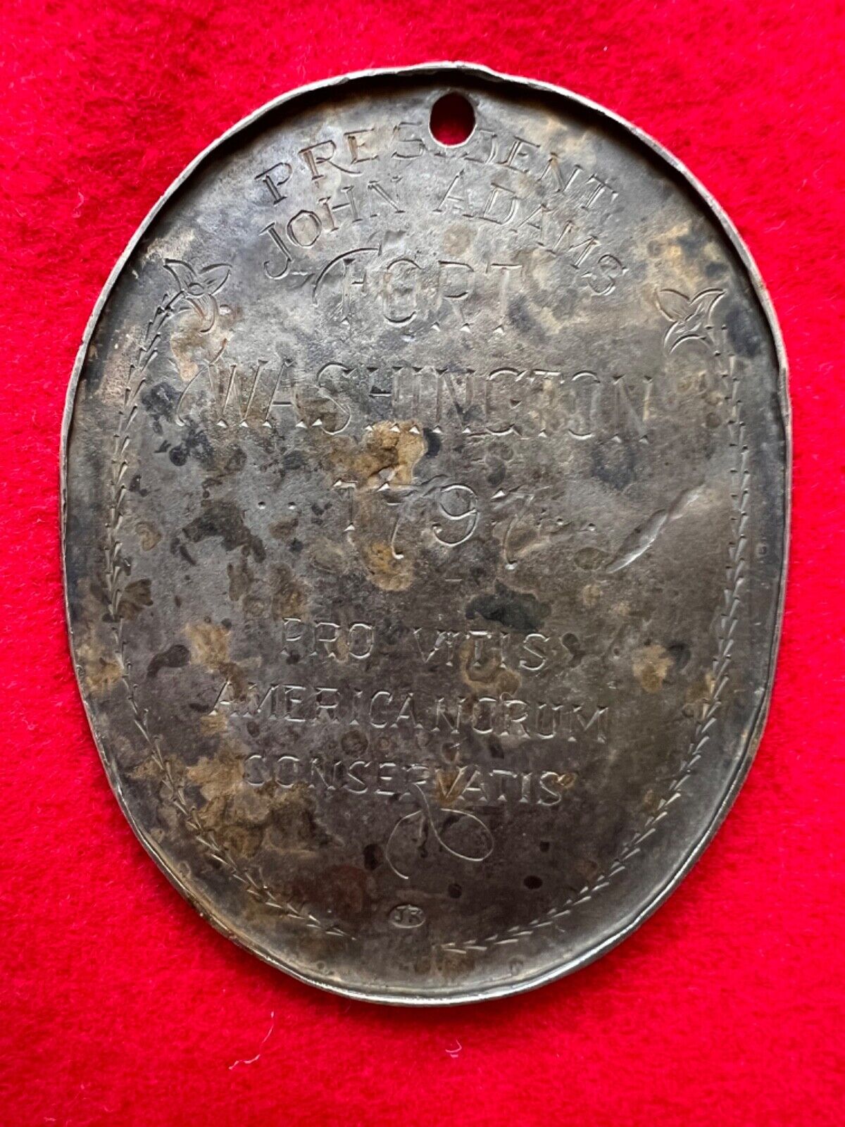 Rare Sterling Silver John Adams Indian Peace Medal