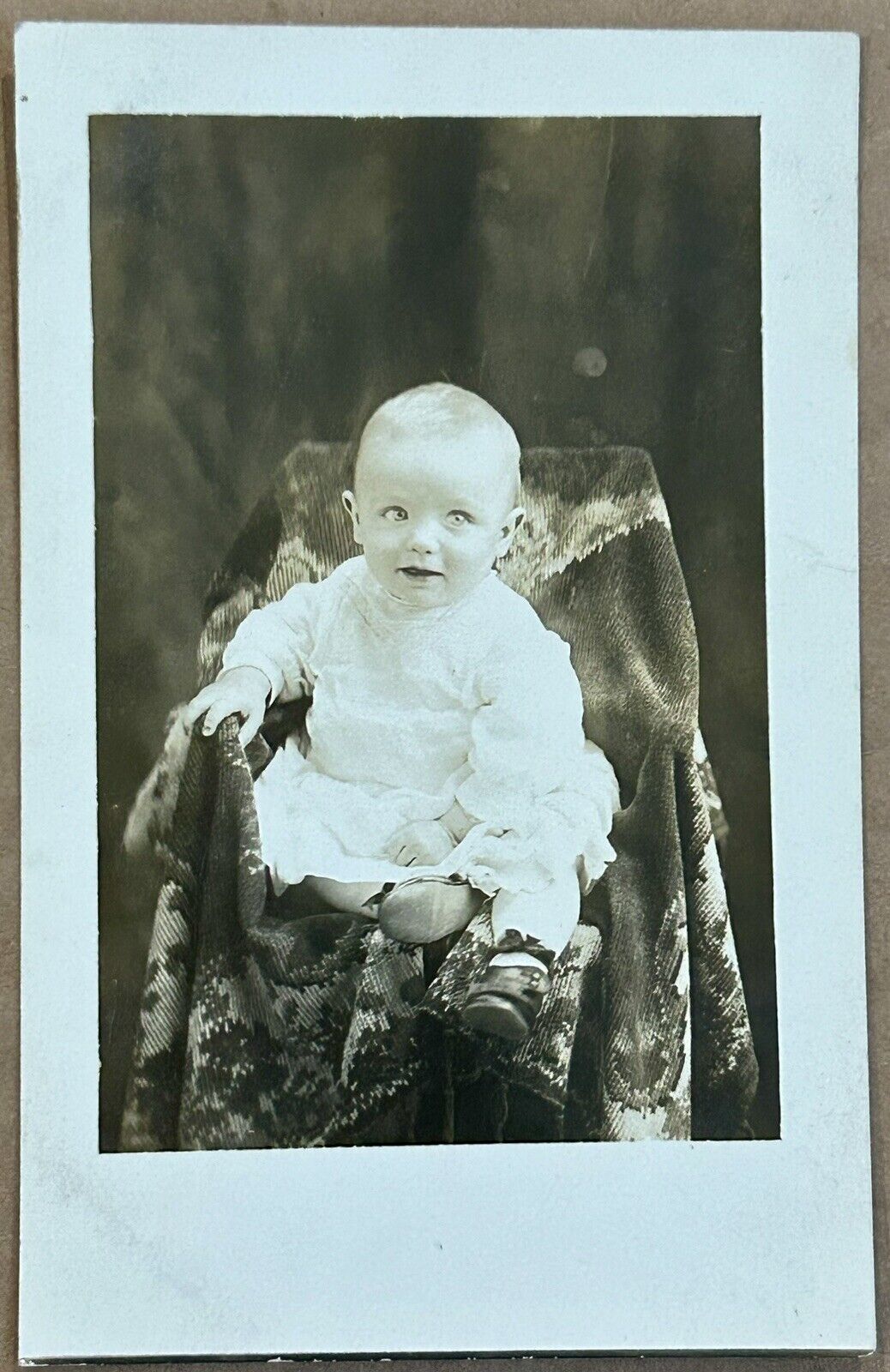 1913 Baby Photo. Gordon Ralph West. Real Photo Postcard. RPPC.
