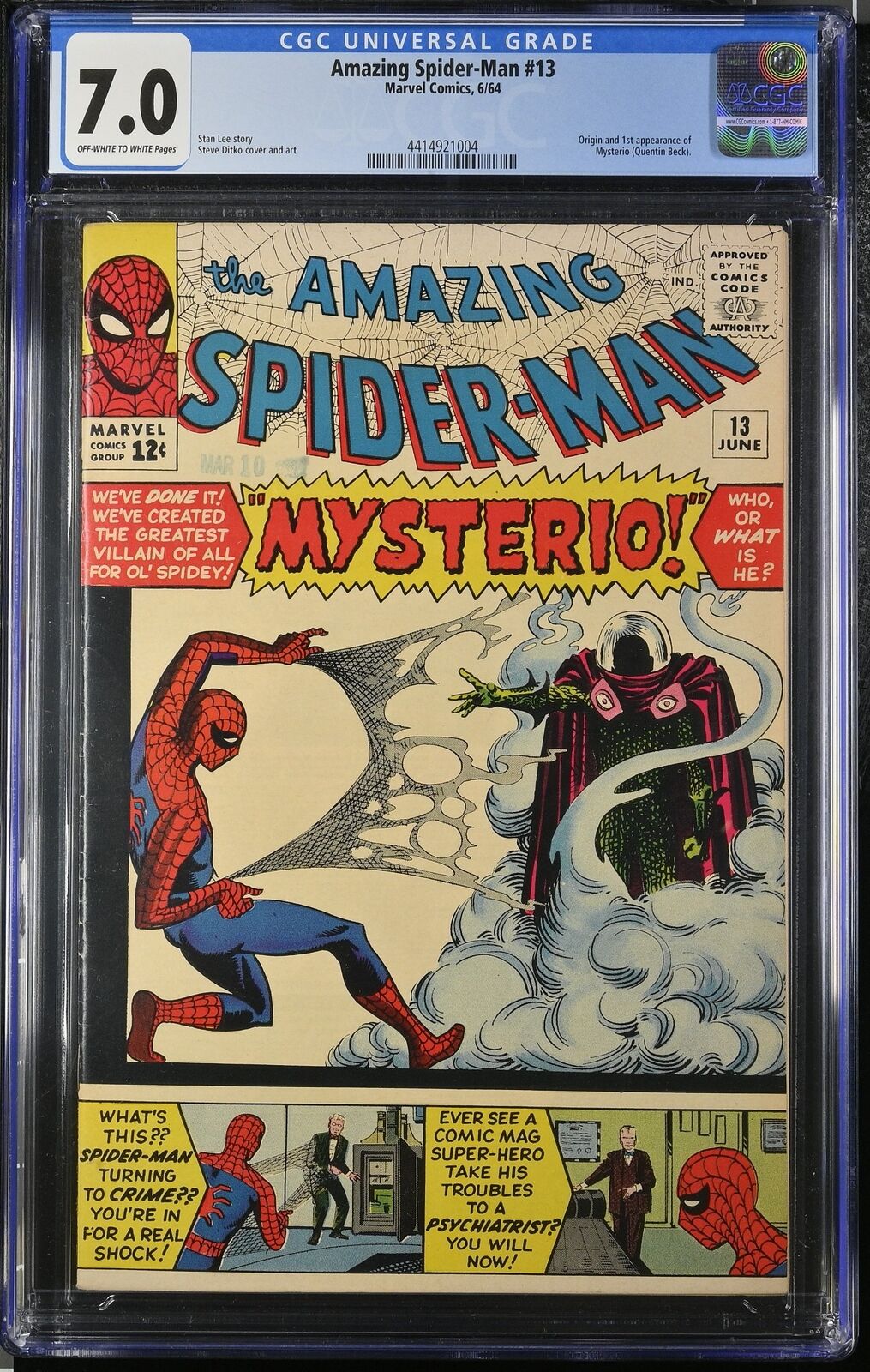 Amazing Spider-Man #13 CGC 7.0 Off-White to White Pages