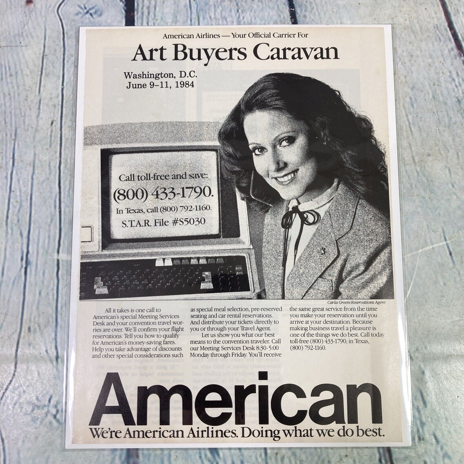 Vintage 1984 Print Ad American Airlines Magazine Advertisement Paper Ephemera
