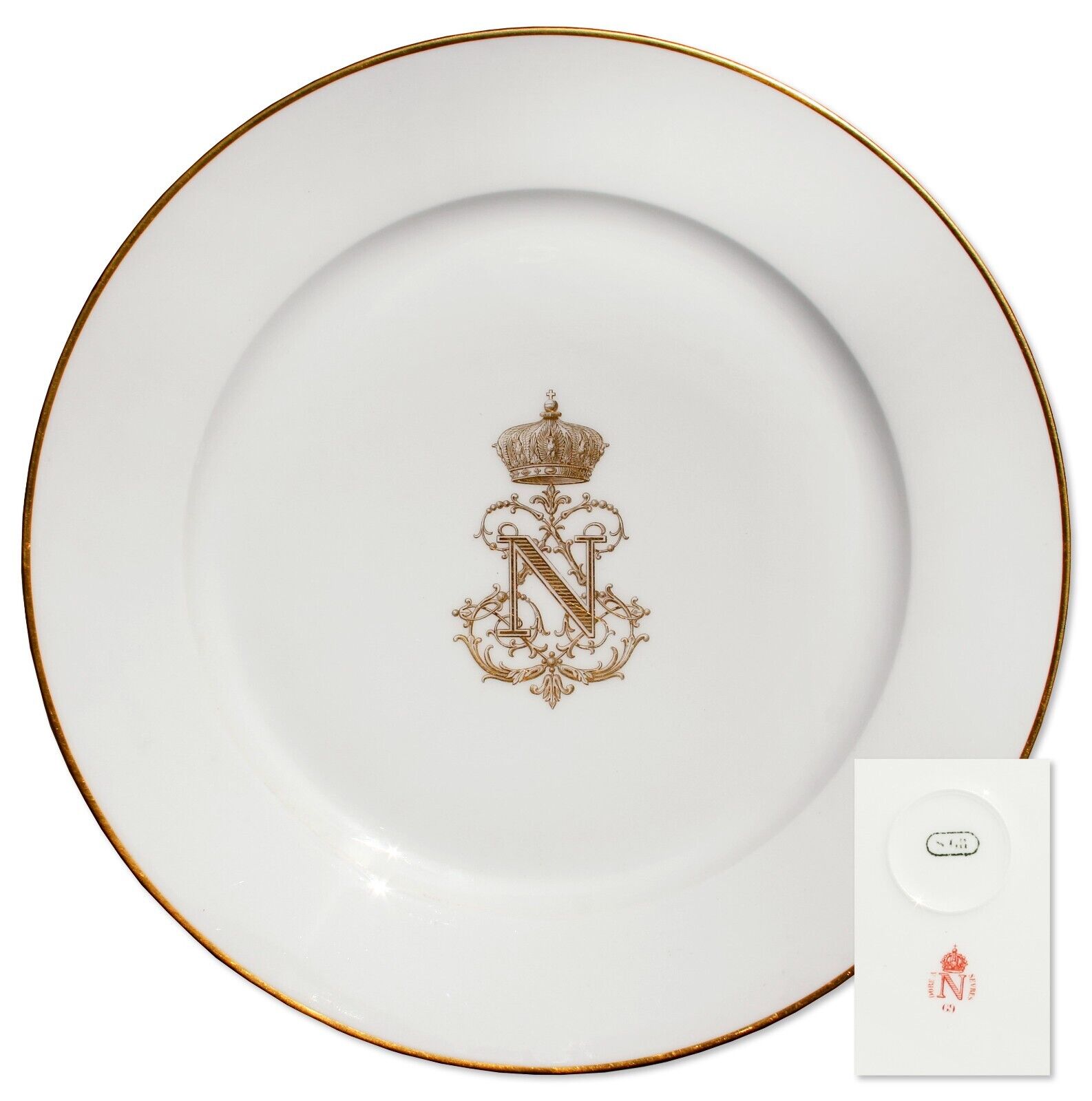 Napoleon III Royal China Plate From Tuileries Palace