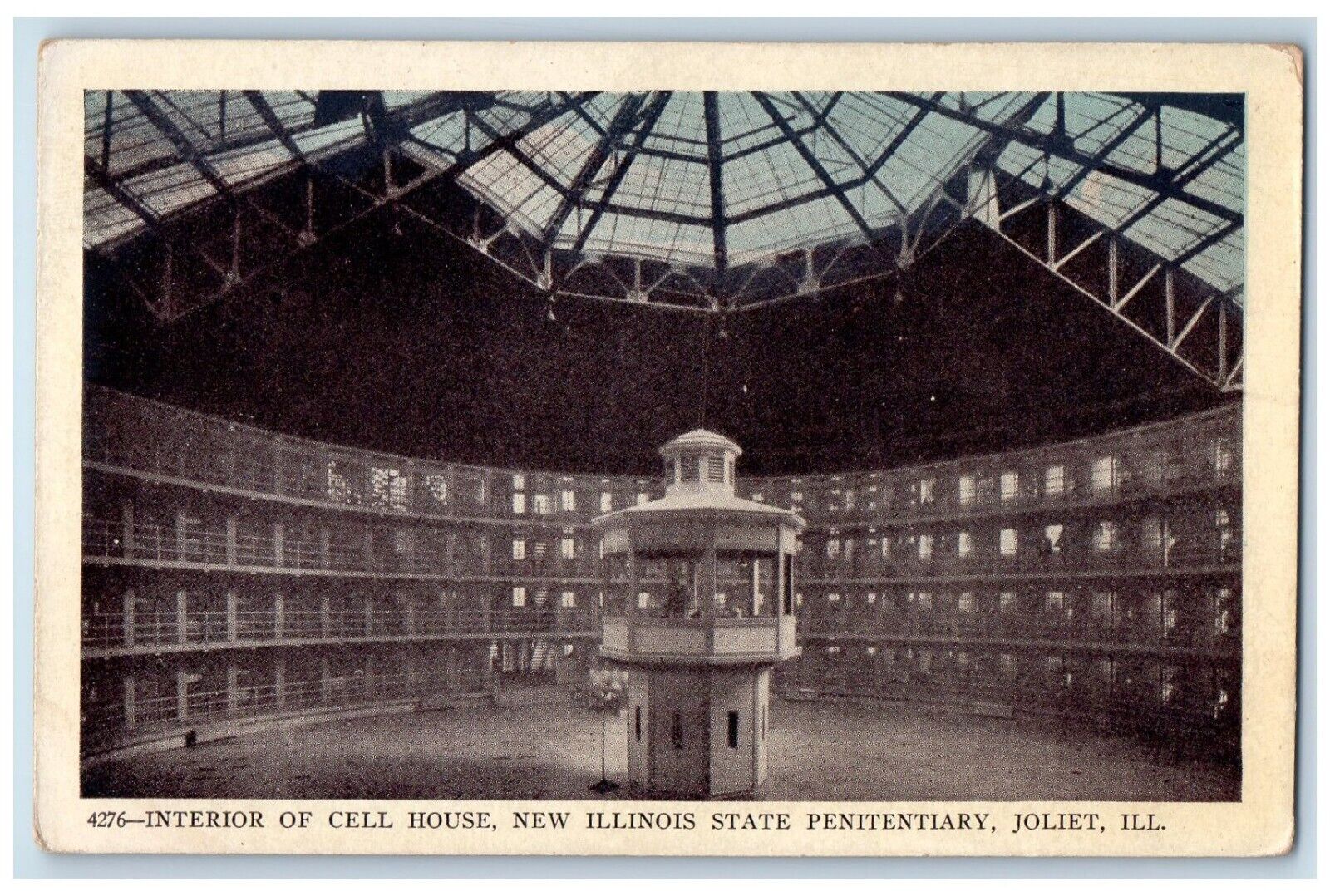 c1910s Interior Of Cell House New Illinois State Penitentiary Joliet IL Postcard