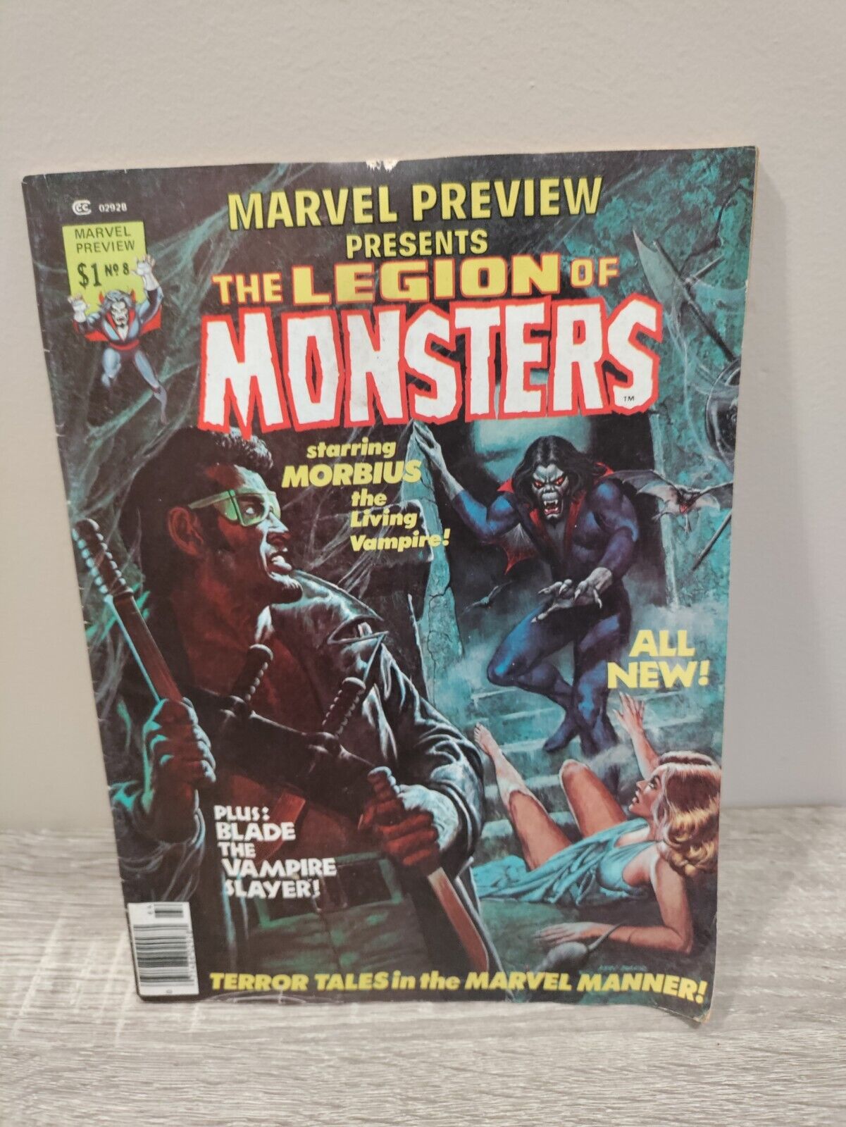 Blade,Morbius, Marvel PREVIEW #8: THE LEGION OF MONSTERS  1976  original