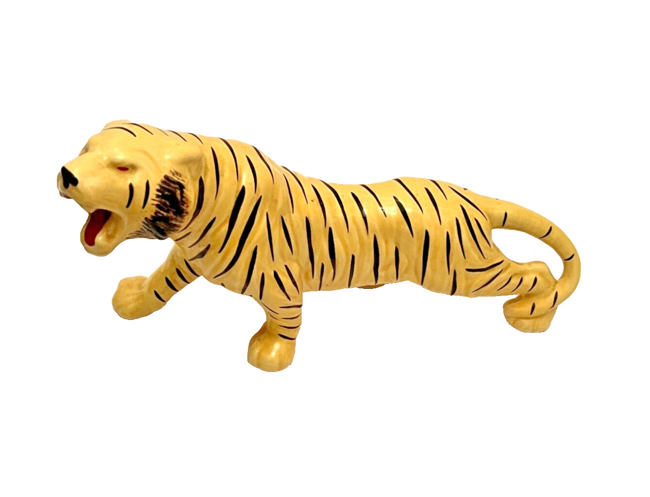 Vintage Large Mid Century Ceramic Safari Tiger Animal Figurine 1970's Sculpture