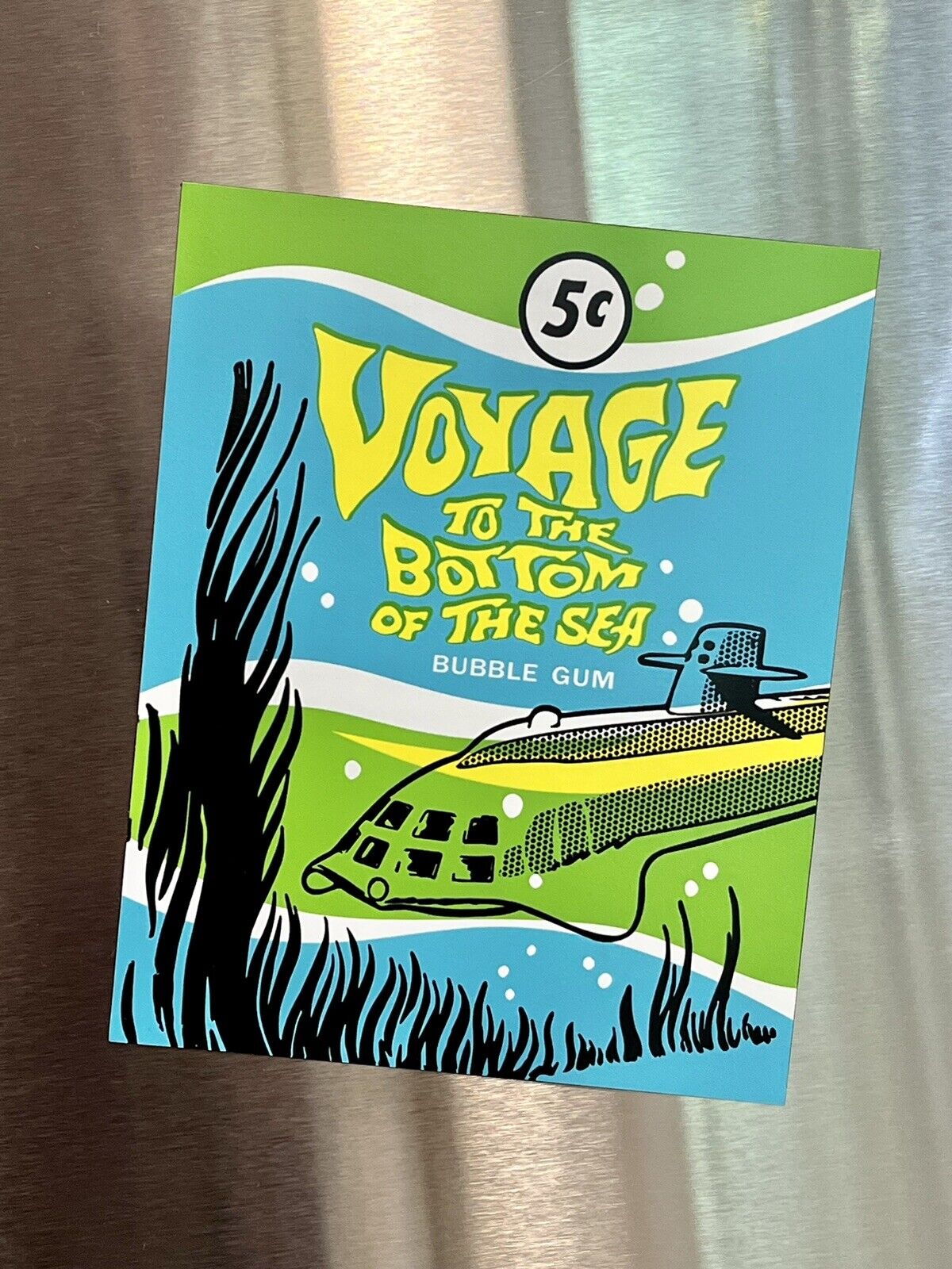 VOYAGE TO THE BOTTOM OF THE SEA 1964 Trading Cards Wrapper Art Magnet - 4\