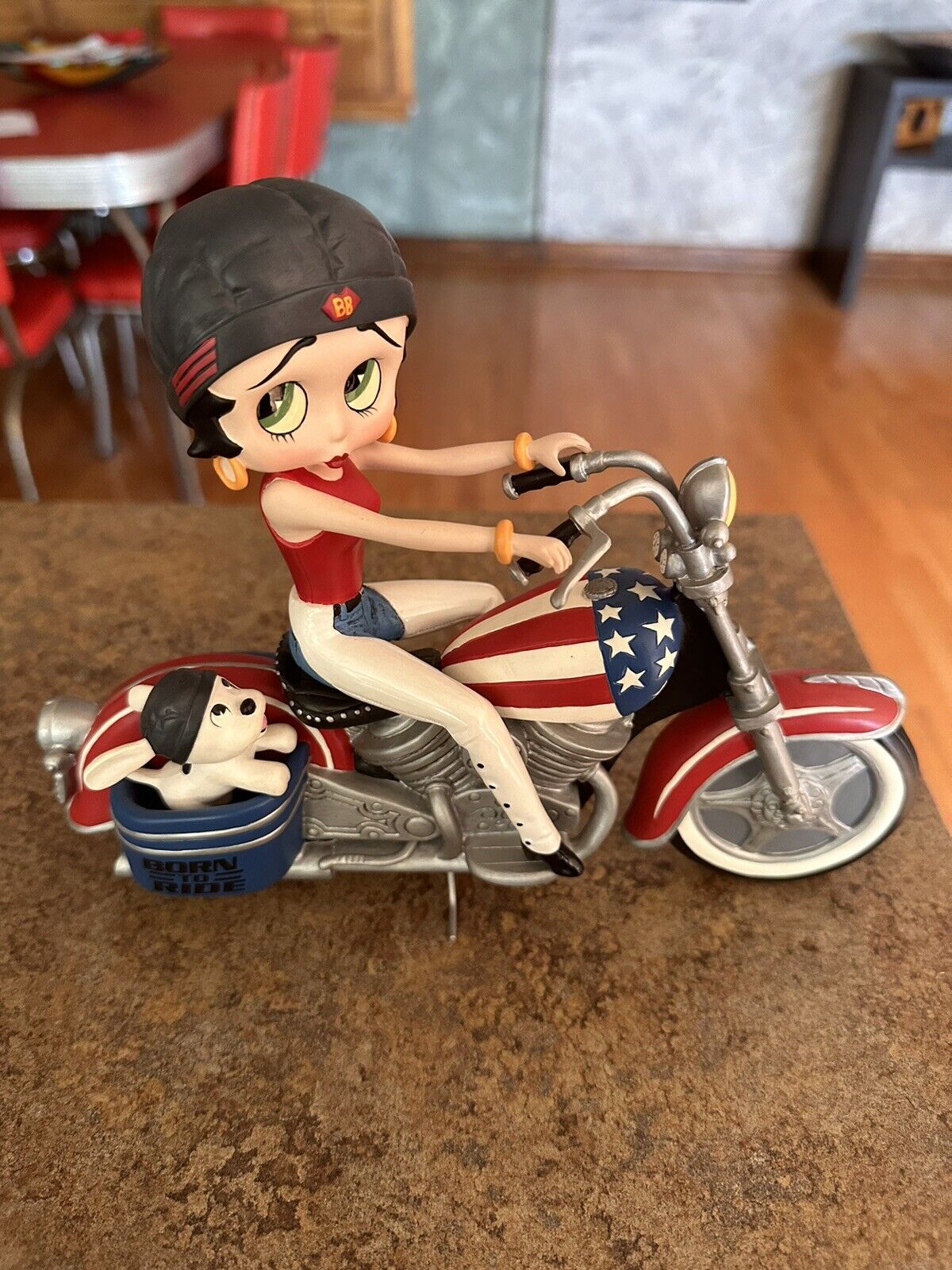 Betty Boop Born To Ride Collector Doll Harley Motorcycle 2000 Danbury Mint