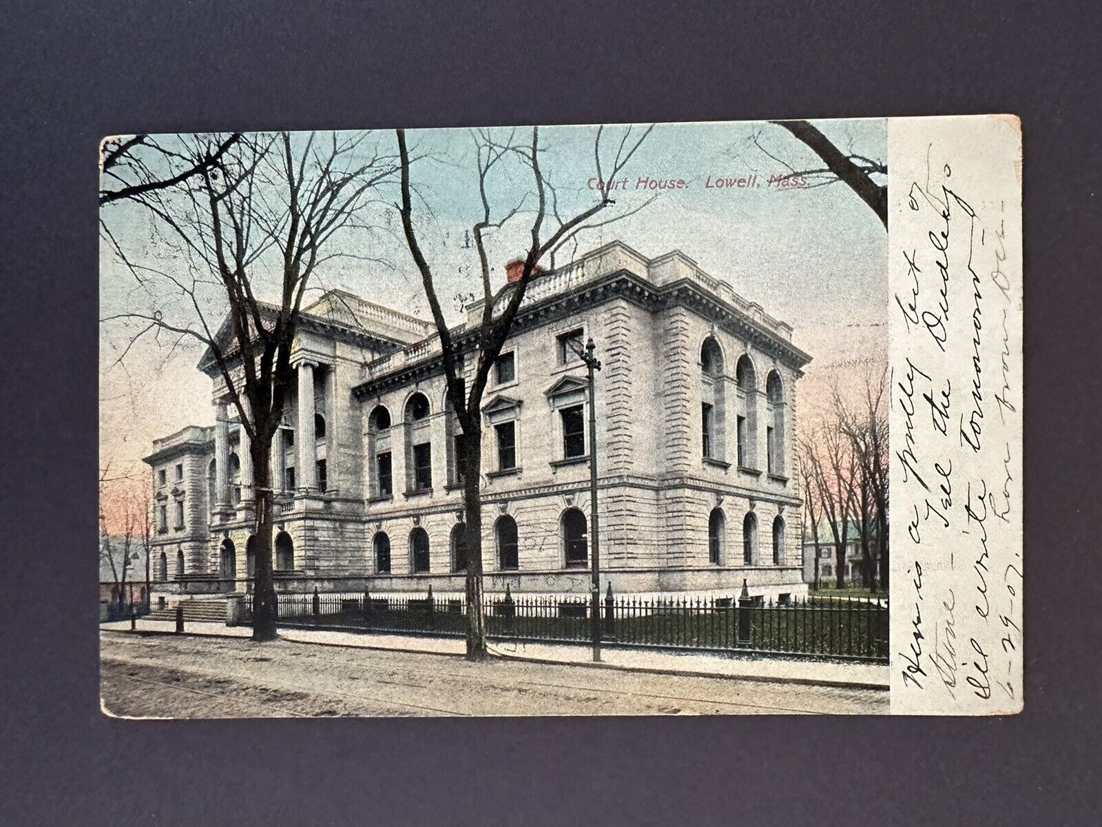 Middlesex County Court House Lowell Massachusetts c1907 Vintage Postcard D96