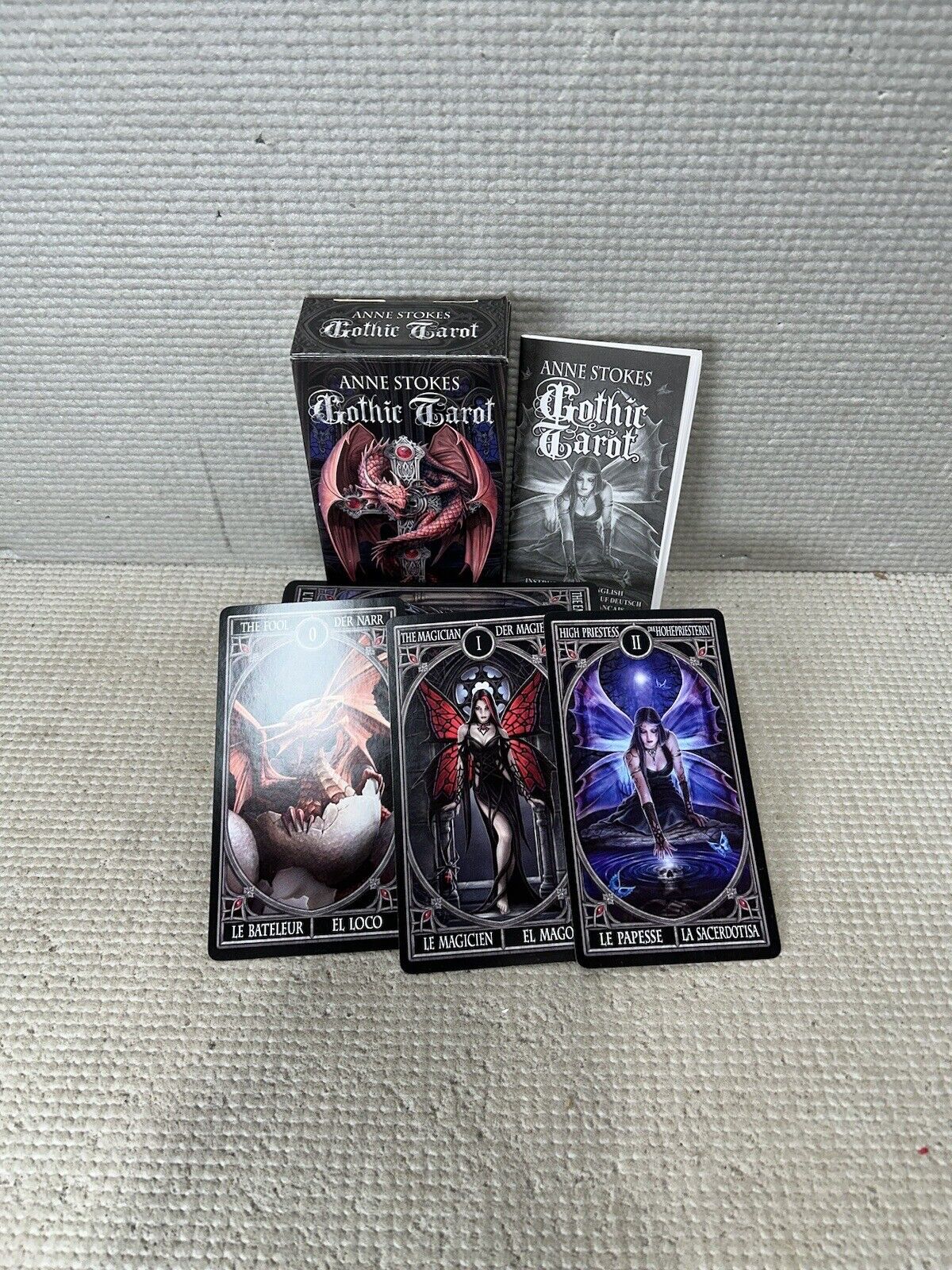 Anne Stokes Gothic Tarot Card Set Fournier Made In Spain Complete Beautiful Art