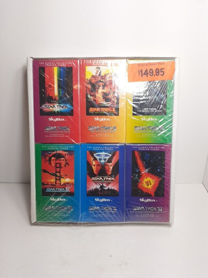 1994 Skybox Star Trek 1-6 Complete Sealed Cinema Collector Card Set