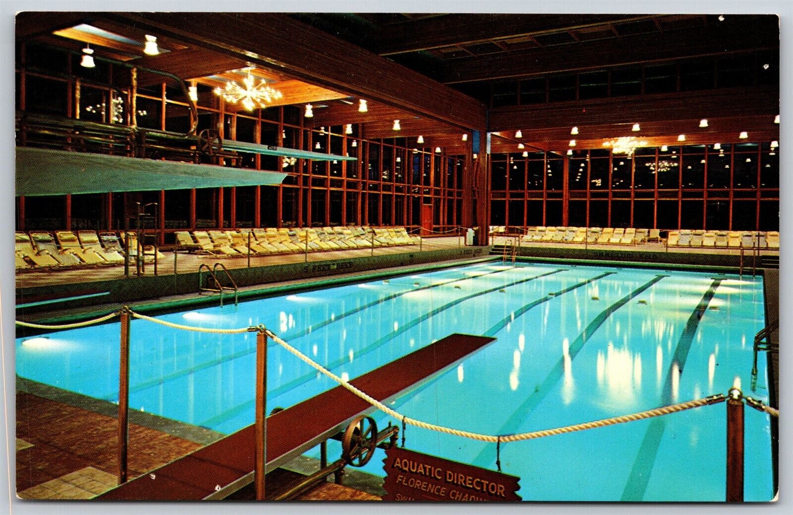 Postcard Grossinger\'s Hotel, New Indoor Swimming Pool NY 1966 B113