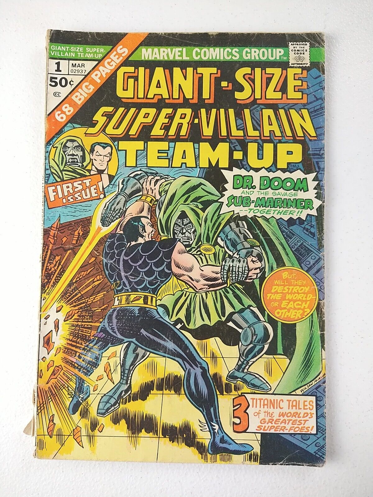 Giant-Size Super-Villain Team-Up #1 (1975 Marvel Comics) Namor Dr. Doom Cover