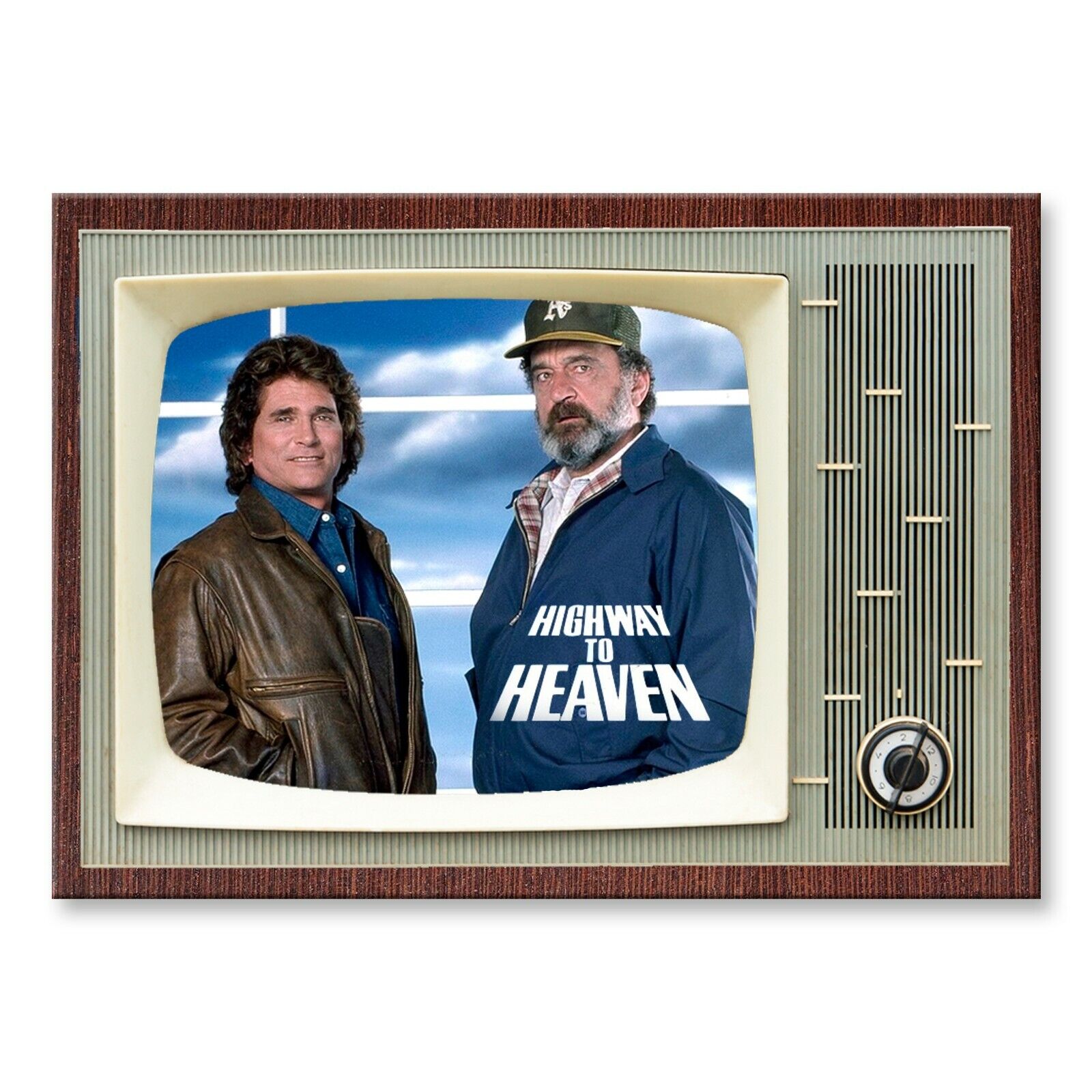 HIGHWAY TO HEAVEN TV Show TV 3.5 inches x 2.5 inches Steel FRIDGE MAGNET