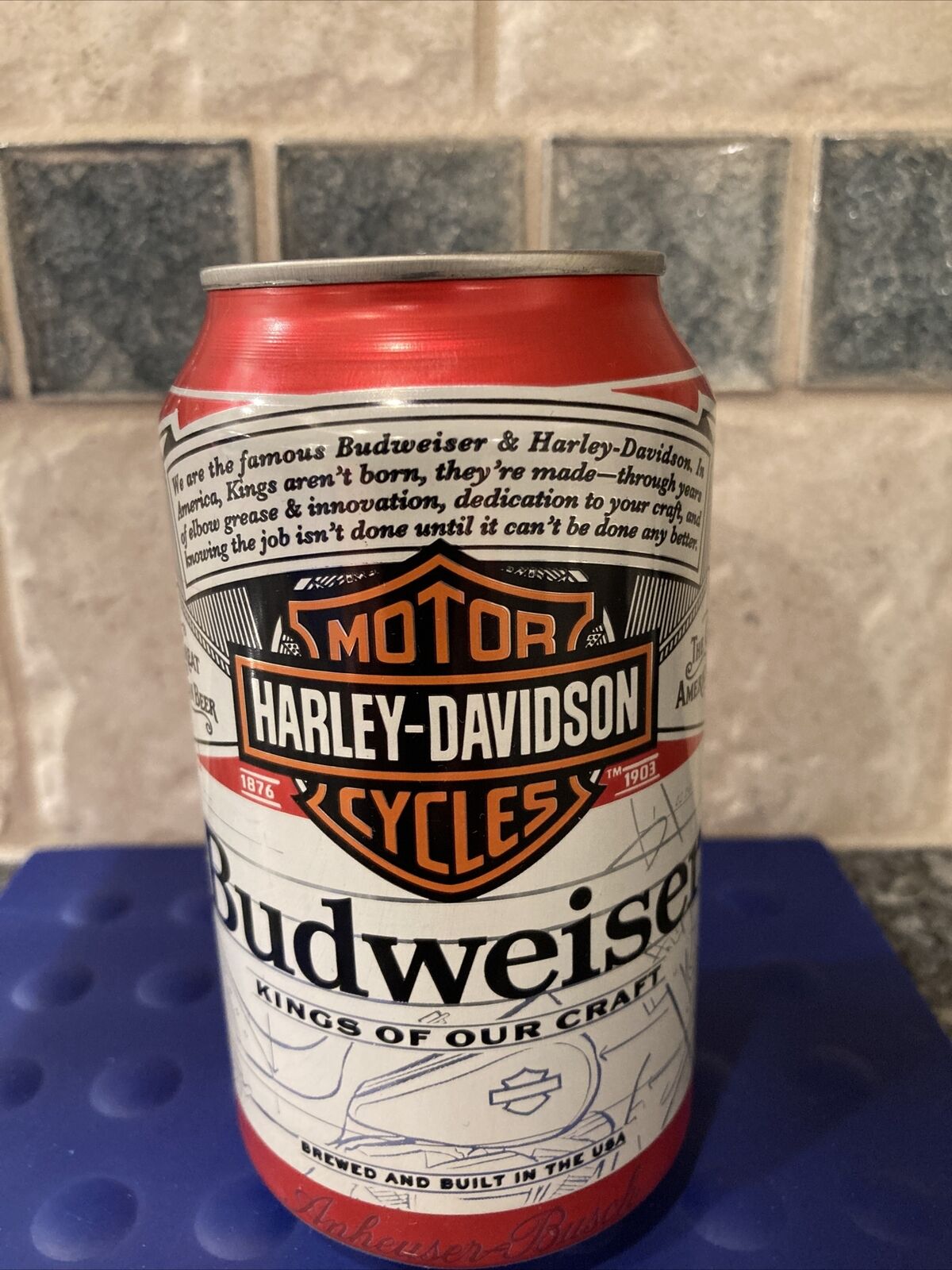 Budweiser Harley Davidson Commemorative Beer Can