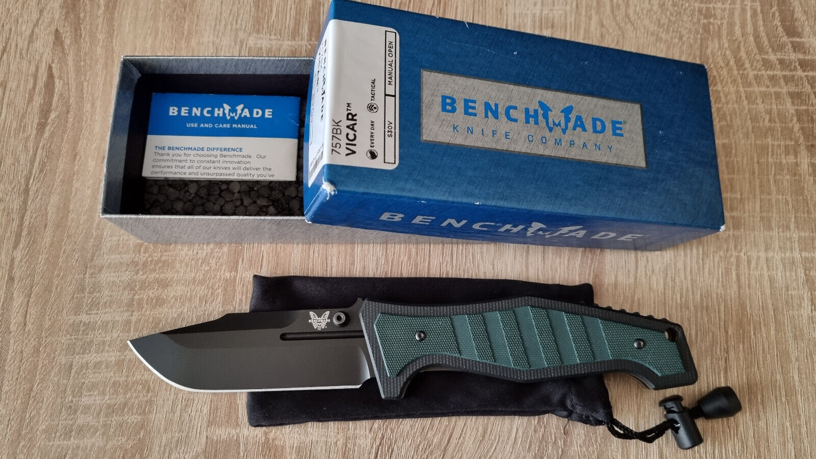Benchmade 757BK Vicar Sibert Design Folding Knife Rare Discontinued