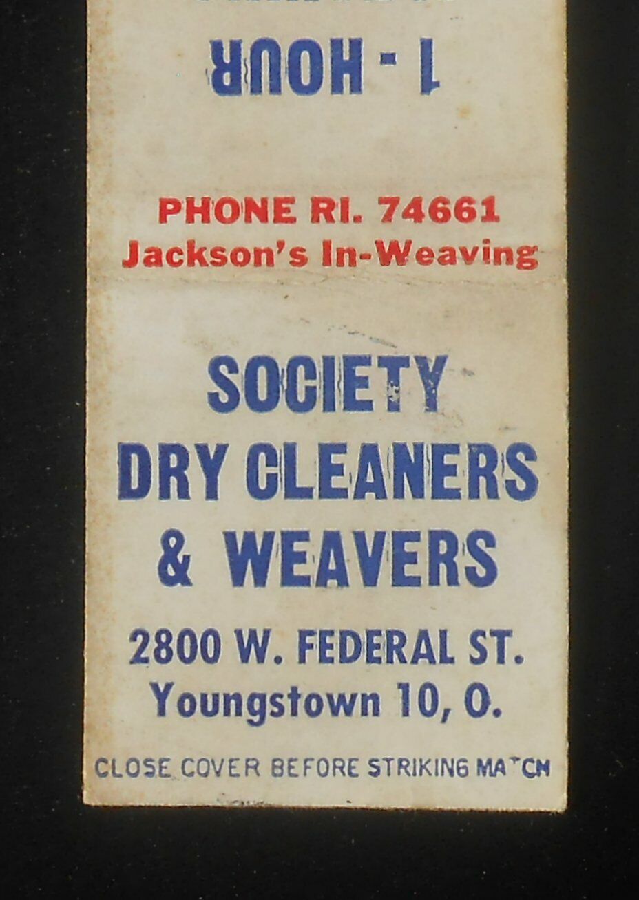 1950s Society Dry Cleaners & Weavers Jackson\'s In-Weaving Federal Youngstown OH