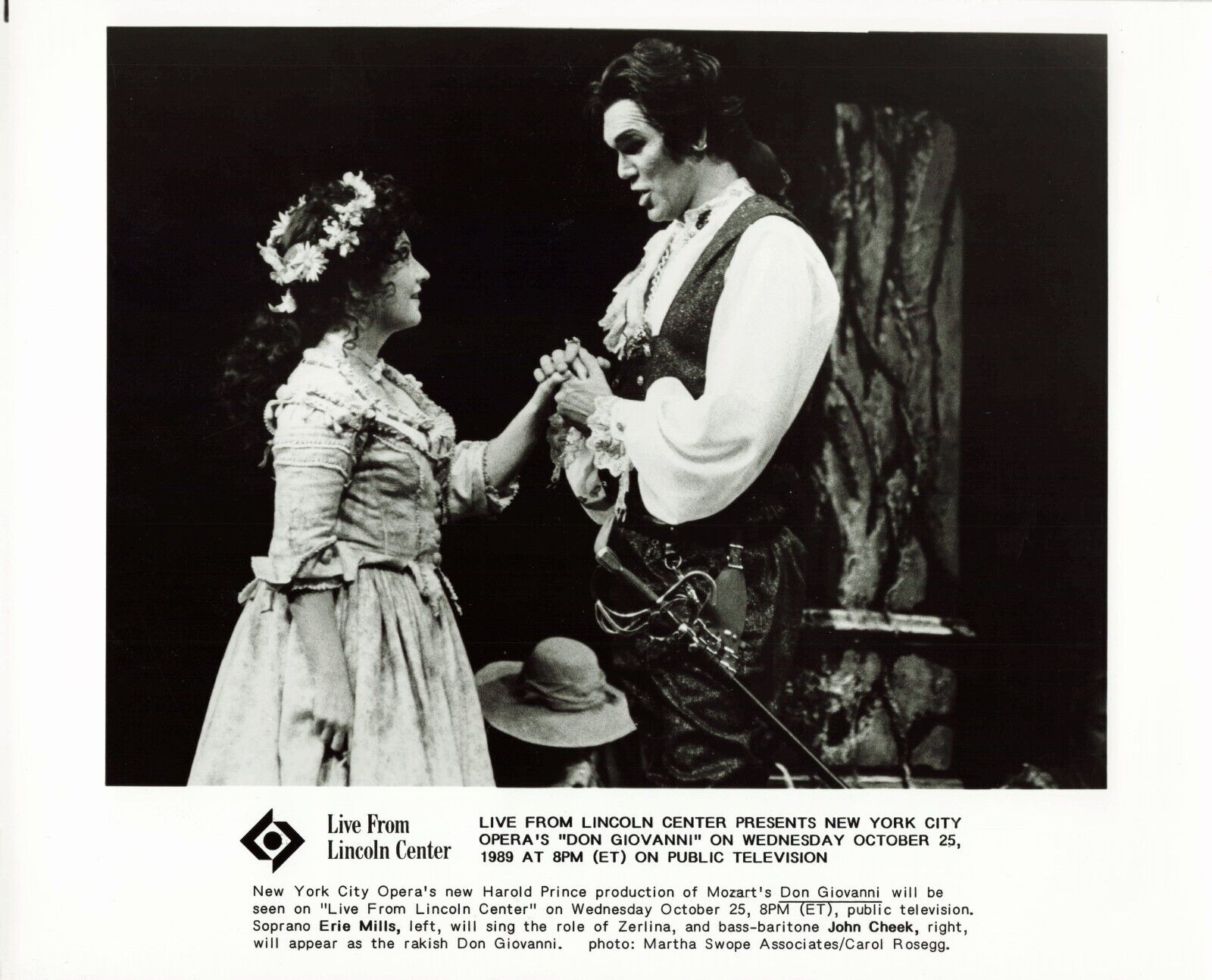 Don Giovanni (1989 show) Erie Mills John Cheek Lincoln Center Vintage 8x10 Photo
