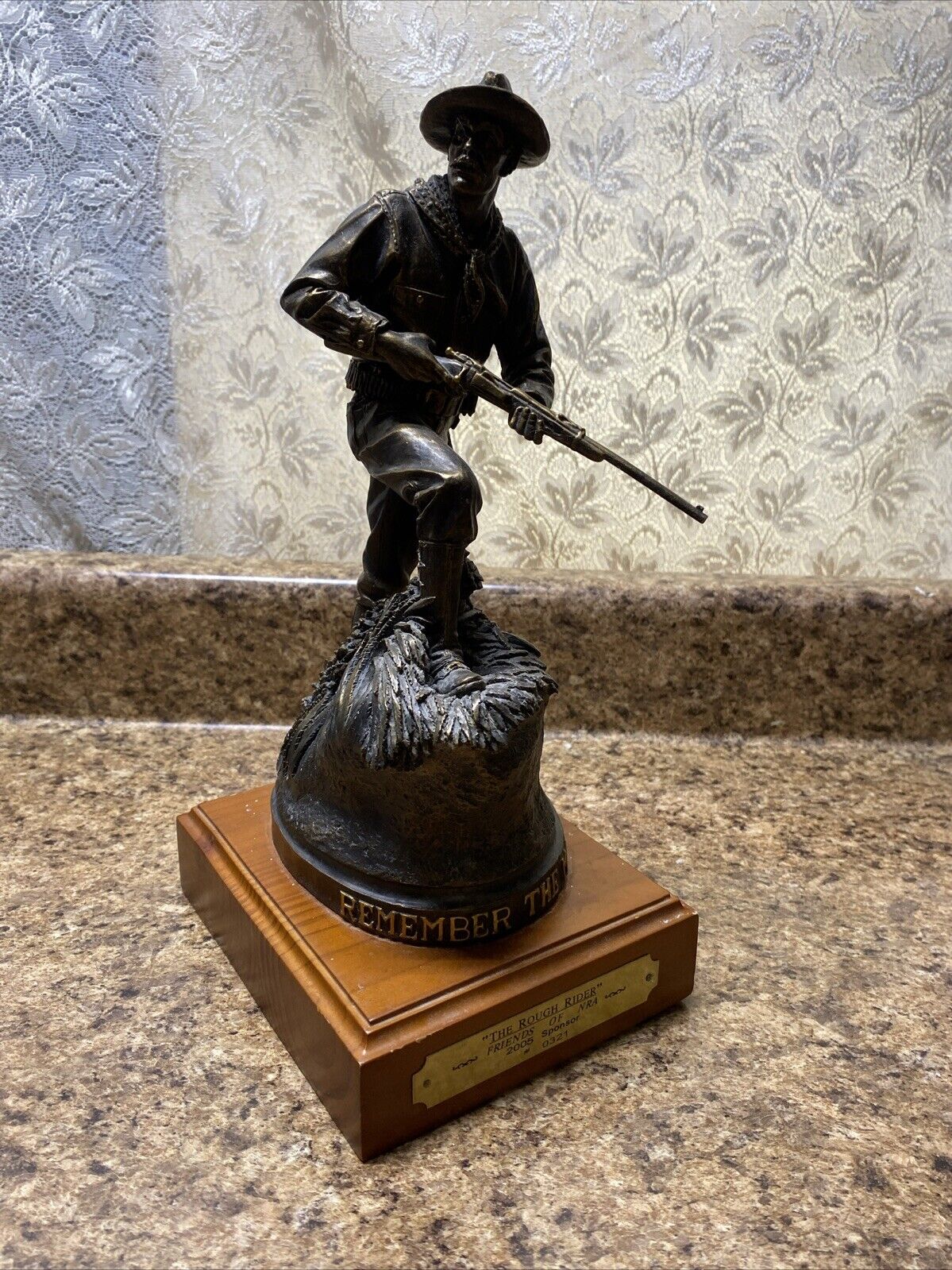 The Rough Rider Friends of NRA 2005 Sponsor Sculpture Rick Terry Old West #0321