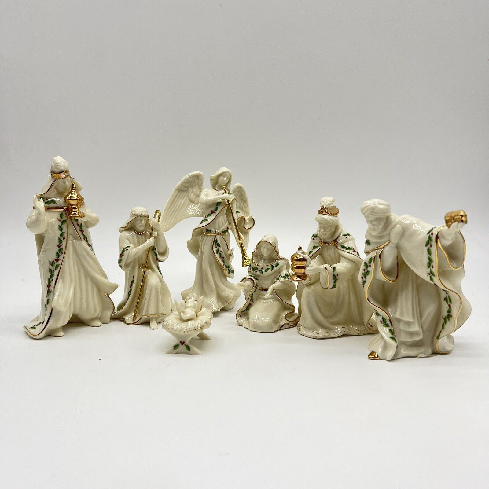 Lenox Holiday 7-Piece Nativity Set Miniature Open Box Christmas Figures