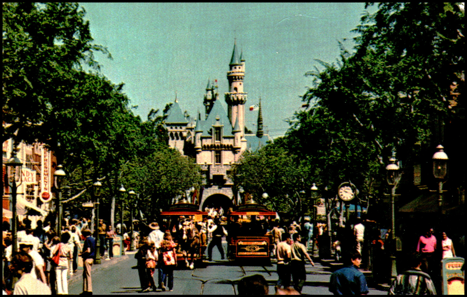Postcard Disneyland Main Street & Castle United Airlines Advertising 1960\'s