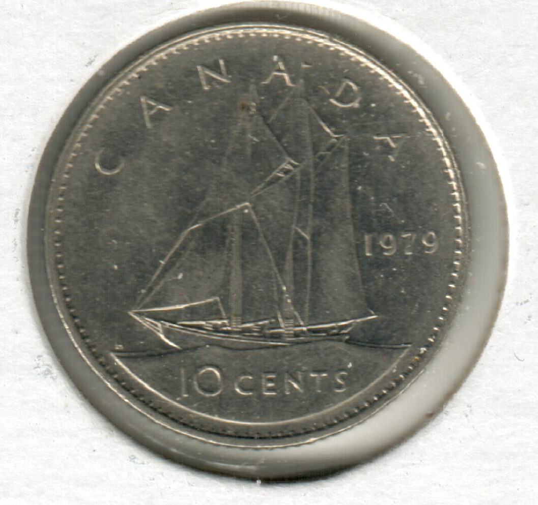 Canada - 10 Cents - 1979 - #1 - Elizabeth II 2nd portrait