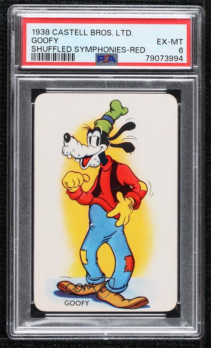1938 Castell Brothers Disney Shuffled Symphonies Red Back Goofy PSA 6 y5d