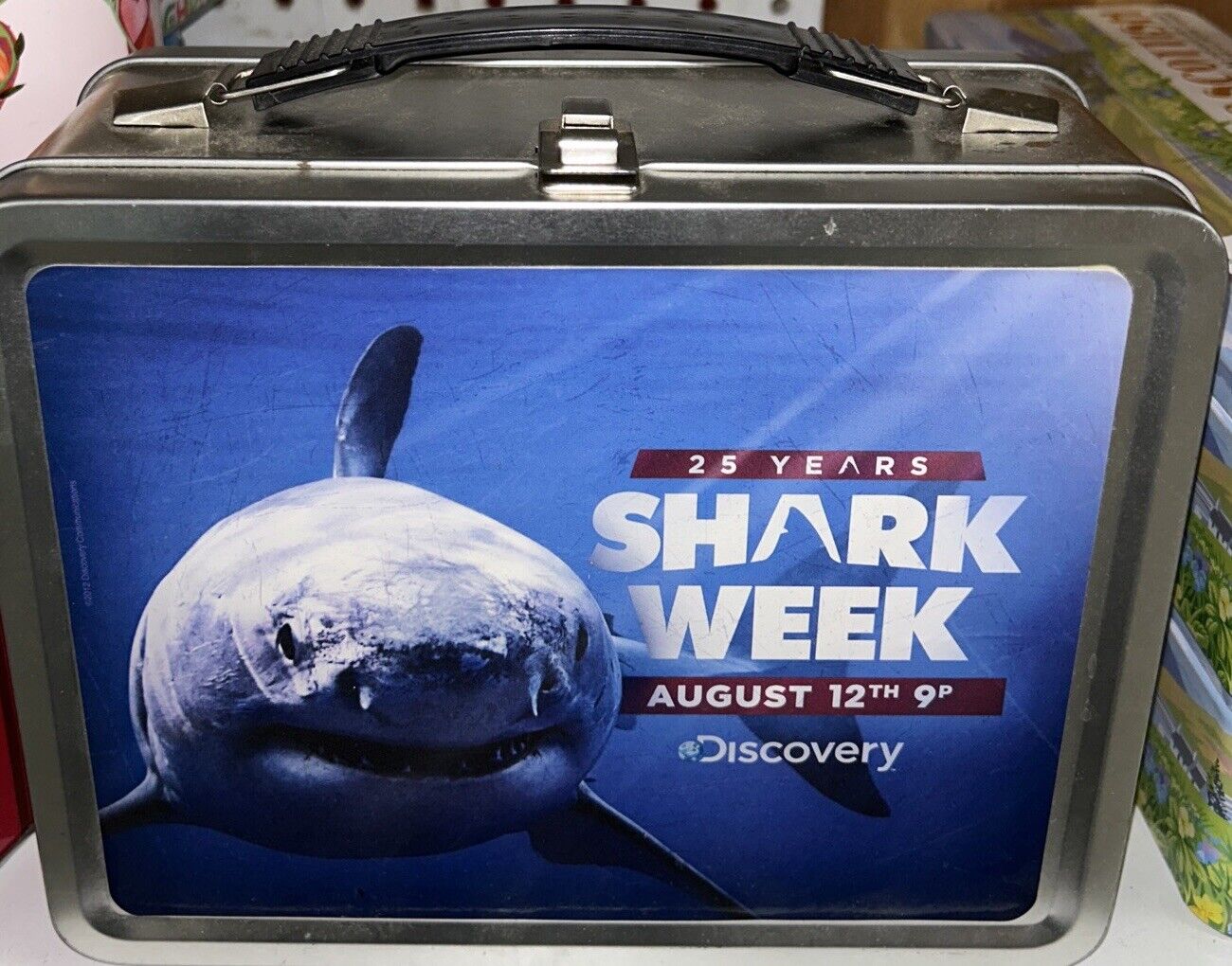 Shark Week Metal Lunch Box Exclusive Shark Week 25 Years. Good Cond. Ships Now